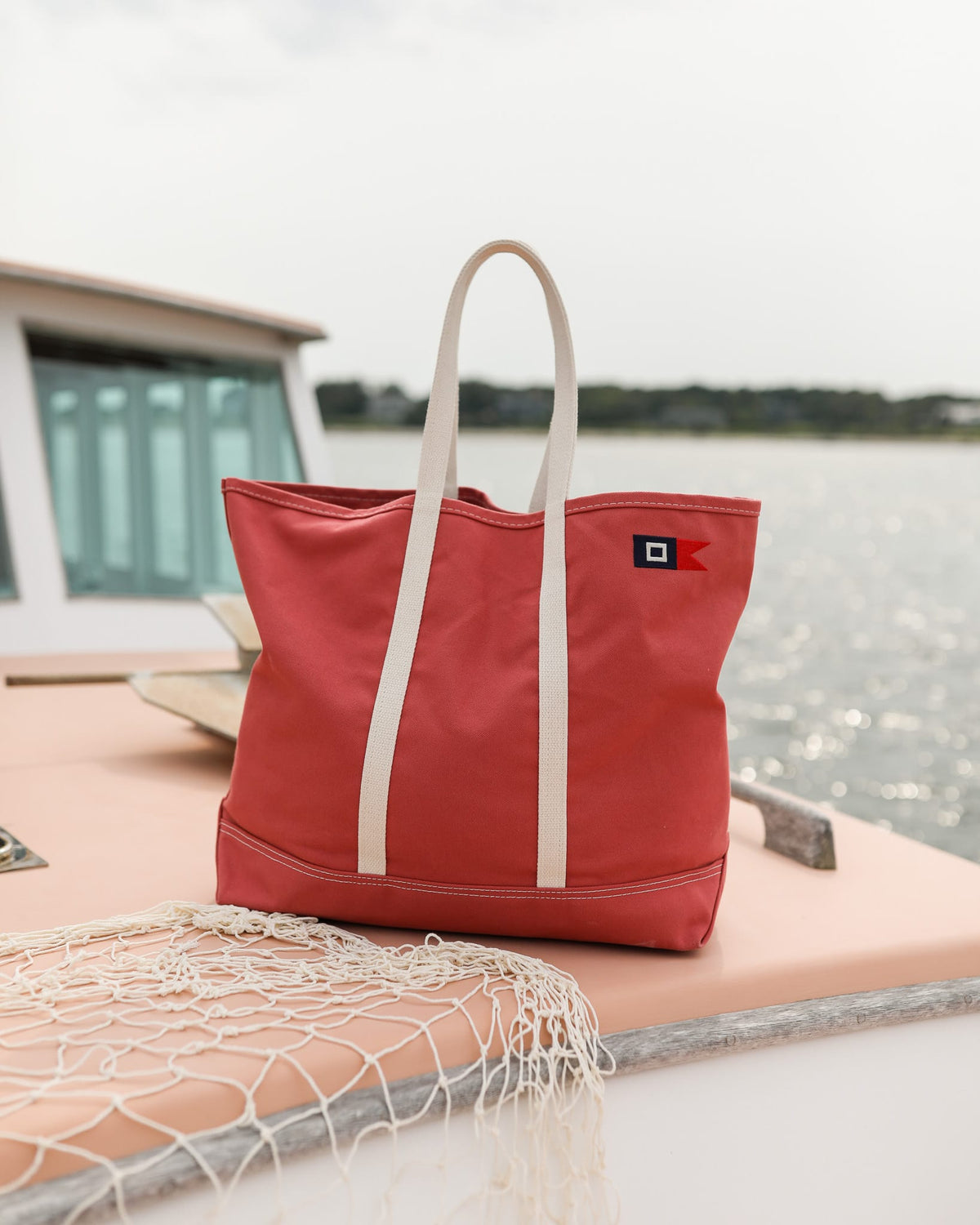 Steele Canvas Tote Bags Nantucket Red Whalerknits × Steele Canvas Signal Medium Tote