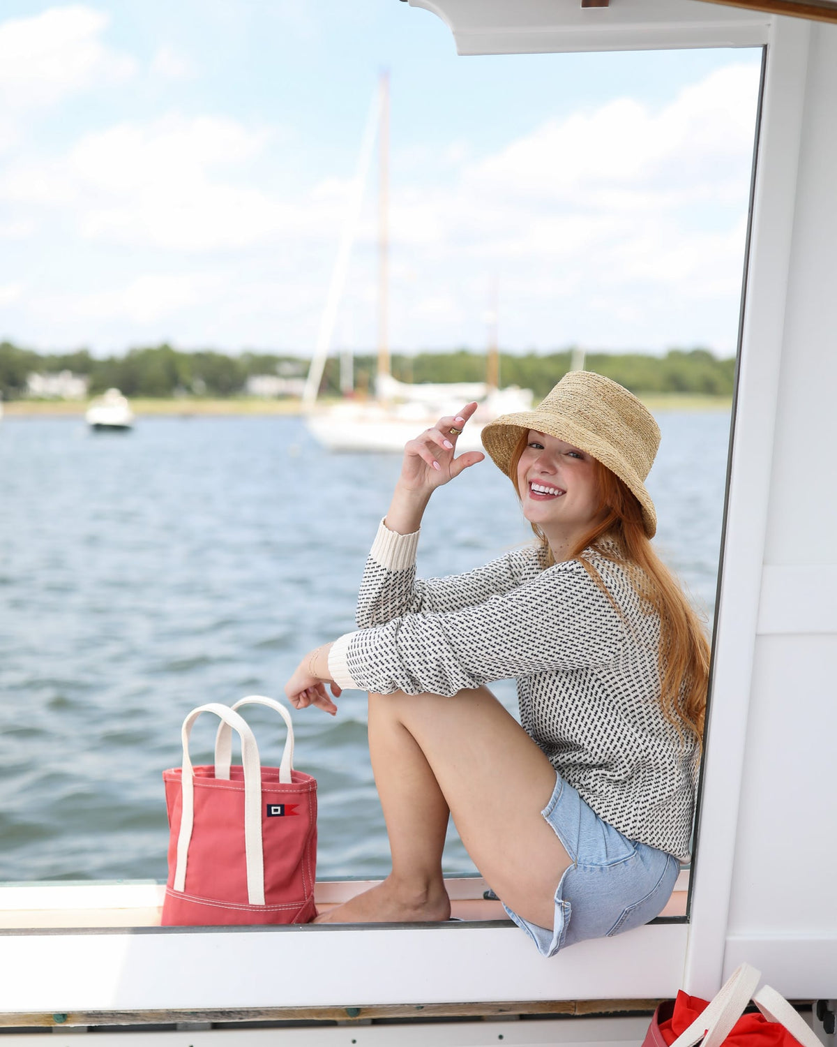 Steele Canvas Tote Bags Nantucket Red Whalerknits × Steele Canvas Signal Mini Tote