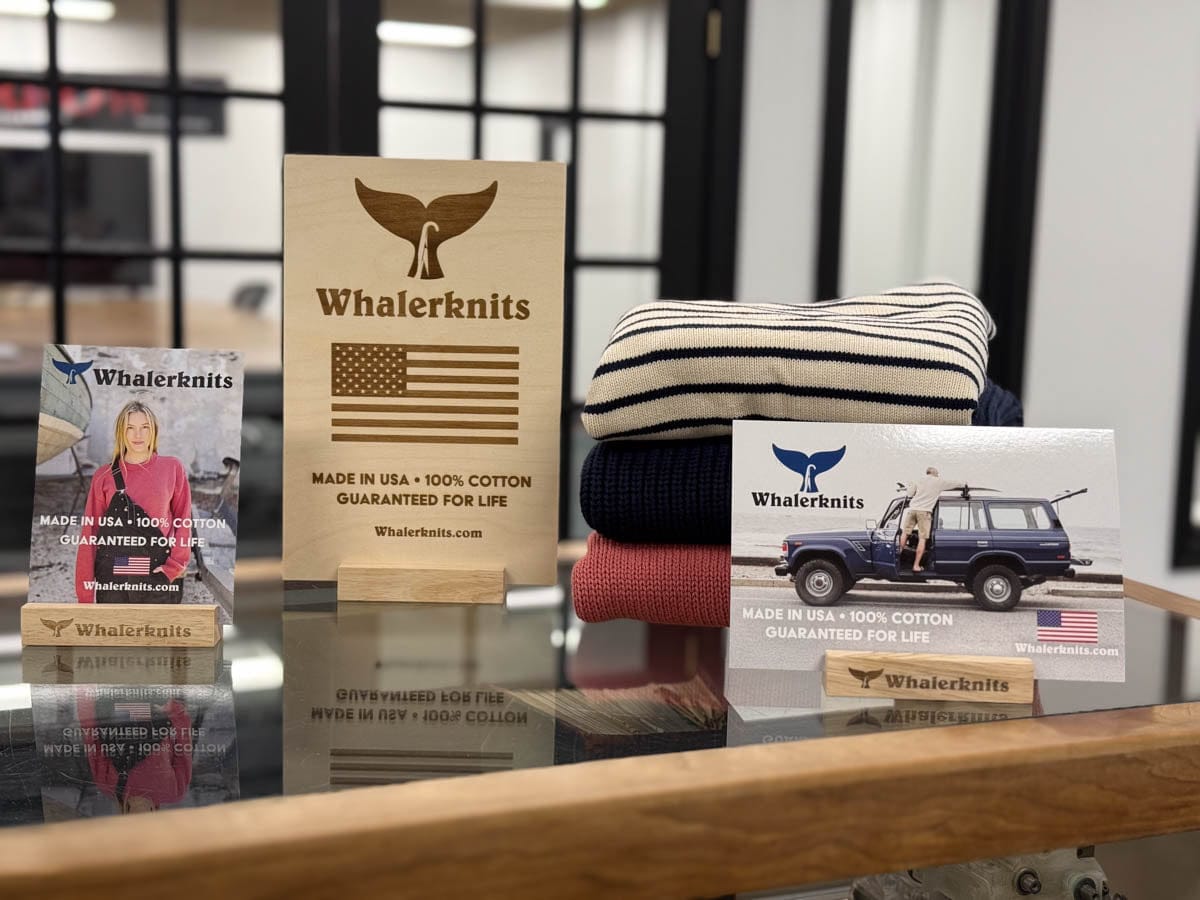 Whalerknits Accessories Table Top Wooden Whalerknits Sign