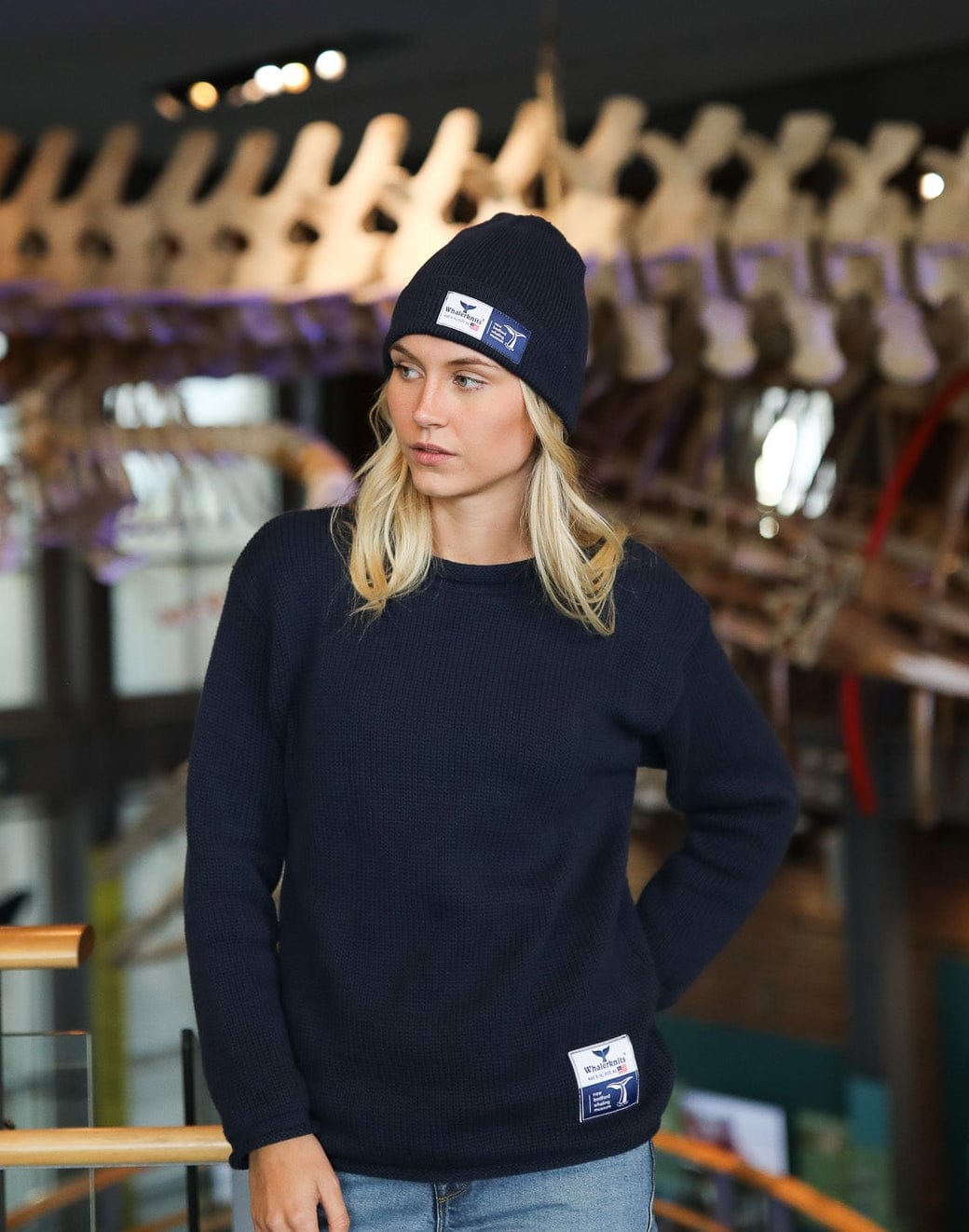 Whalerknits Beanies One Size / Navy New Bedford Whaling Museum Ltd. Collection Docksider Beanie