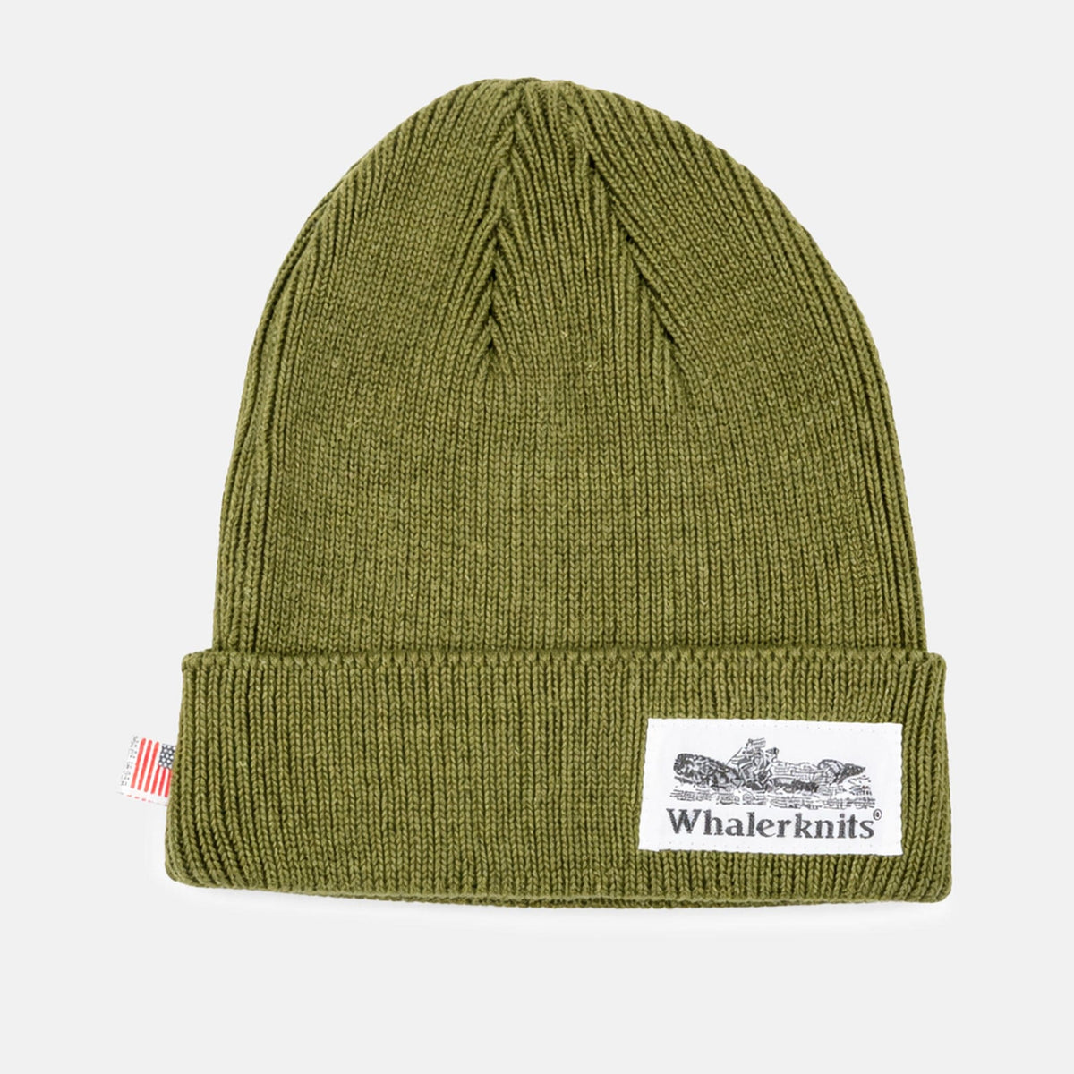 Whalerknits Hats One Size / Burgundy Docksider - 100% Cotton Beanie - Made in USA #Color_Olive
