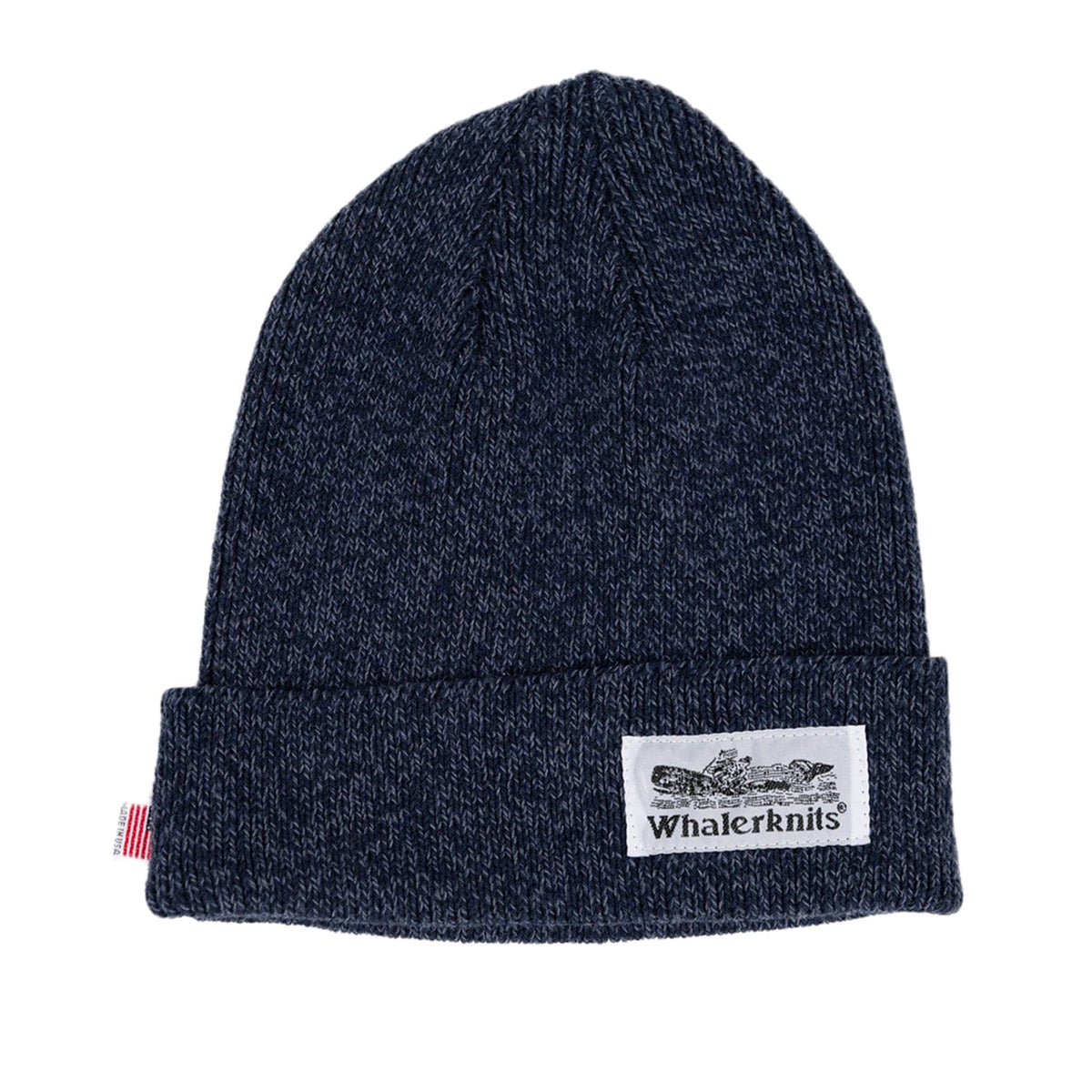Whalerknits Hats One Size / Denim Marl Docksider - 100% Cotton Beanie - Made in USA #Color_Denim Marl