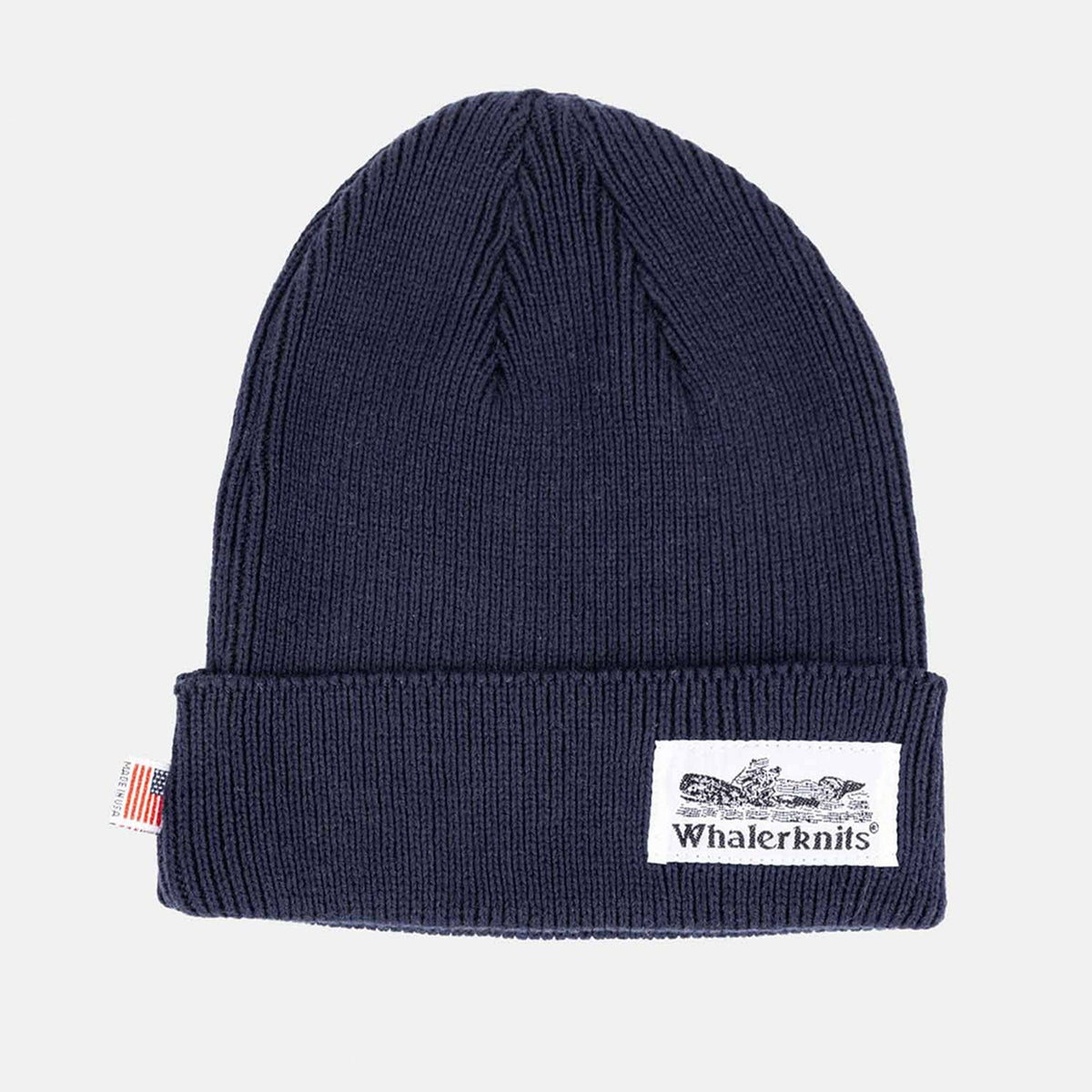 Whalerknits Hats One Size / Navy Docksider - 100% Cotton Beanie - Made in USA #Color_Navy