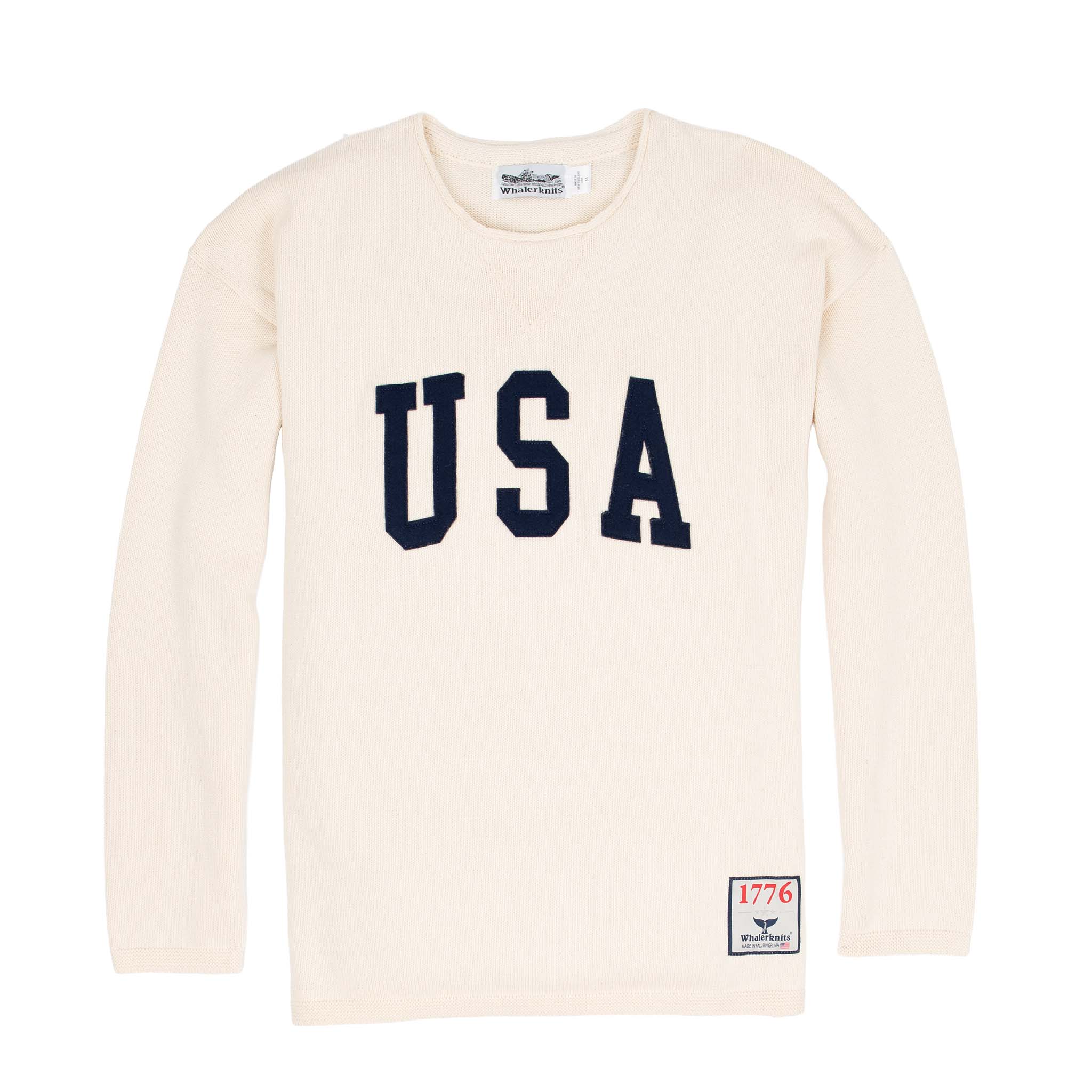 Whalerknits - New England Knitwear | American Made Knit Apparel & Blankets Sweaters Natural / 2XL USA HOMETOWN Sweater - Limited Collection