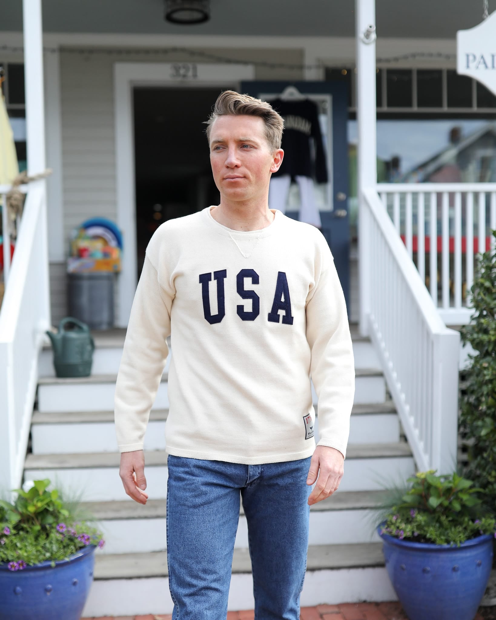 Whalerknits - New England Knitwear | American Made Knit Apparel & Blankets Sweaters USA HOMETOWN Sweater - Limited Collection
