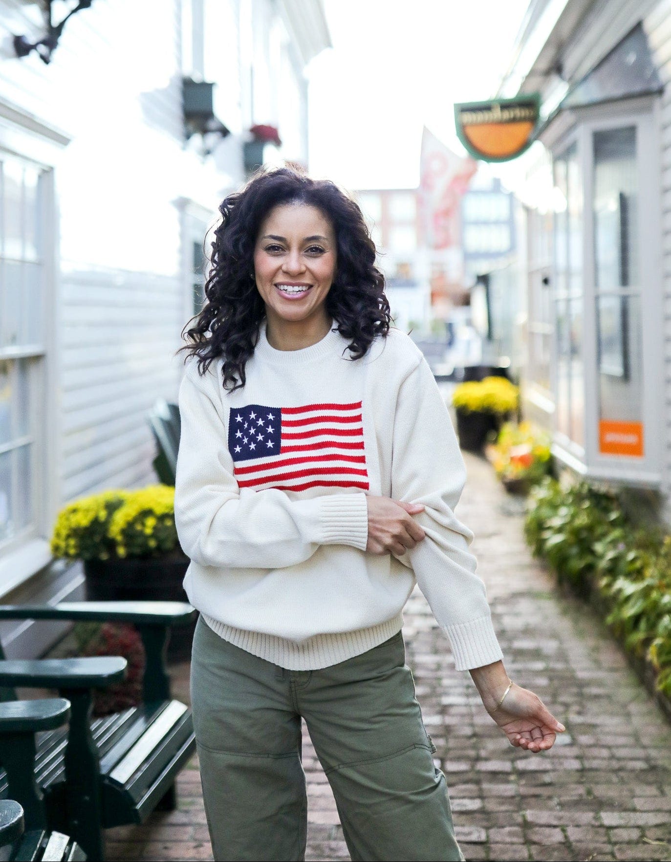 Whalerknits Sweaters Bristol - American Flag Crewneck - Made in USA