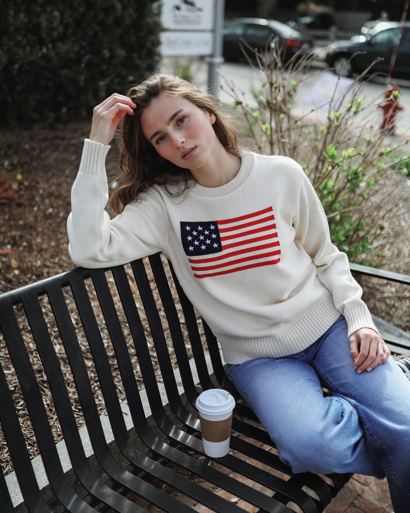 Whalerknits Sweaters Bristol - American Flag Crewneck - Made in USA