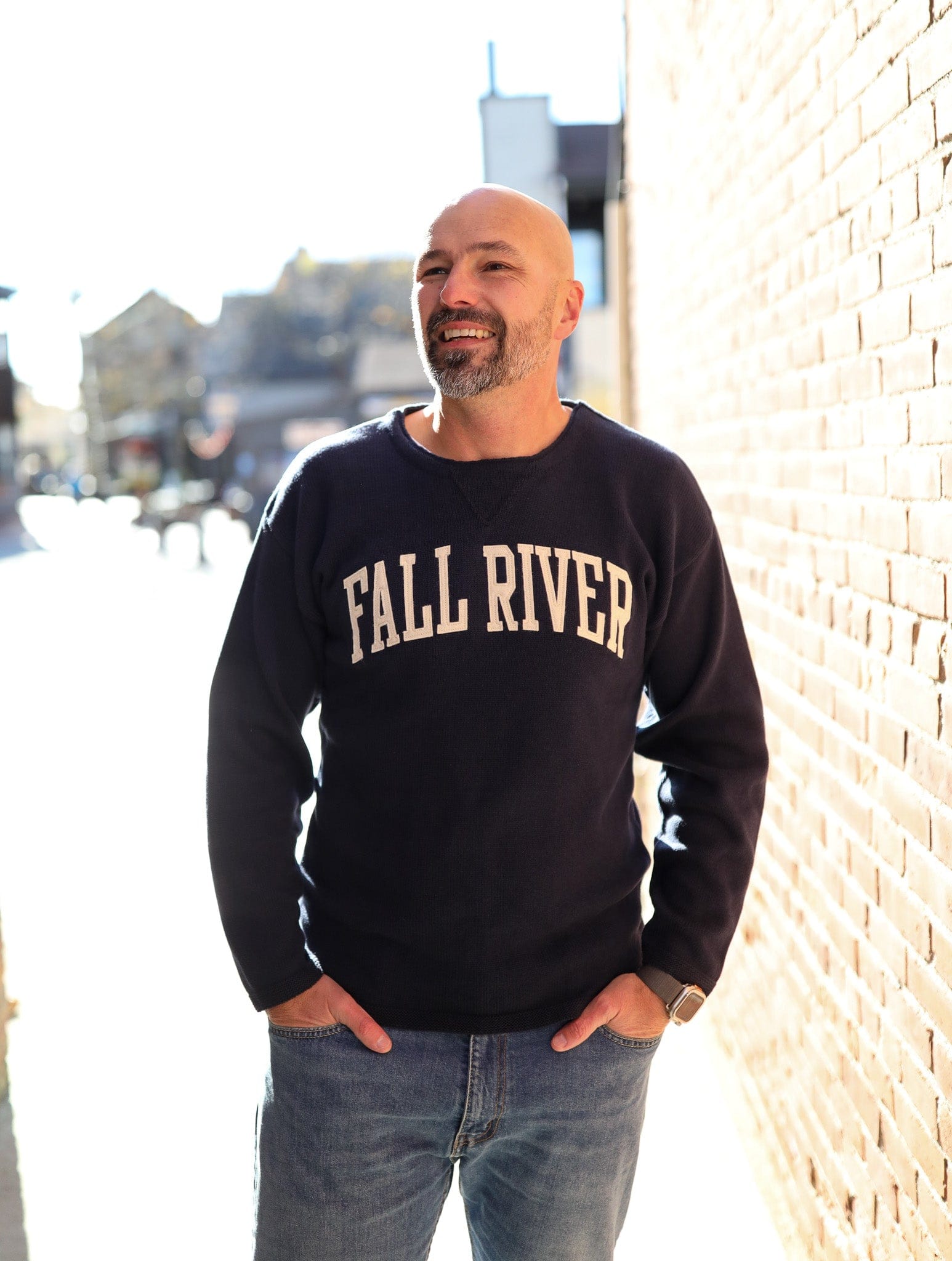 Whalerknits Sweaters Fall River Hometown - Knit Sweatshirt Pullover