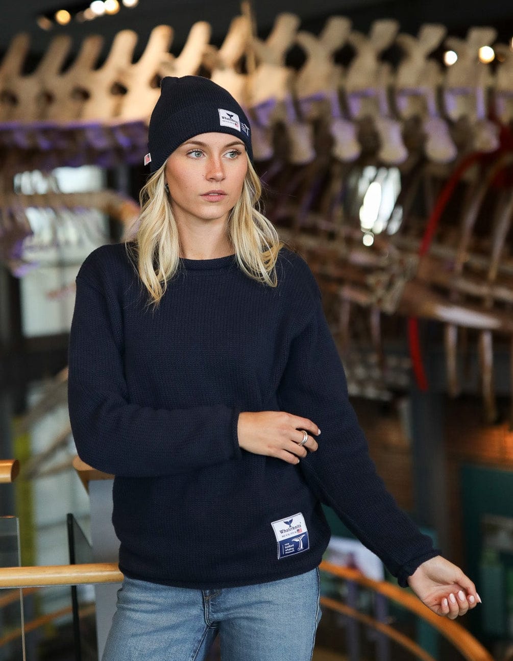 Whalerknits Sweaters New Bedford Whaling Museum Ltd. Collection Wellfleet Rollneck Sweater