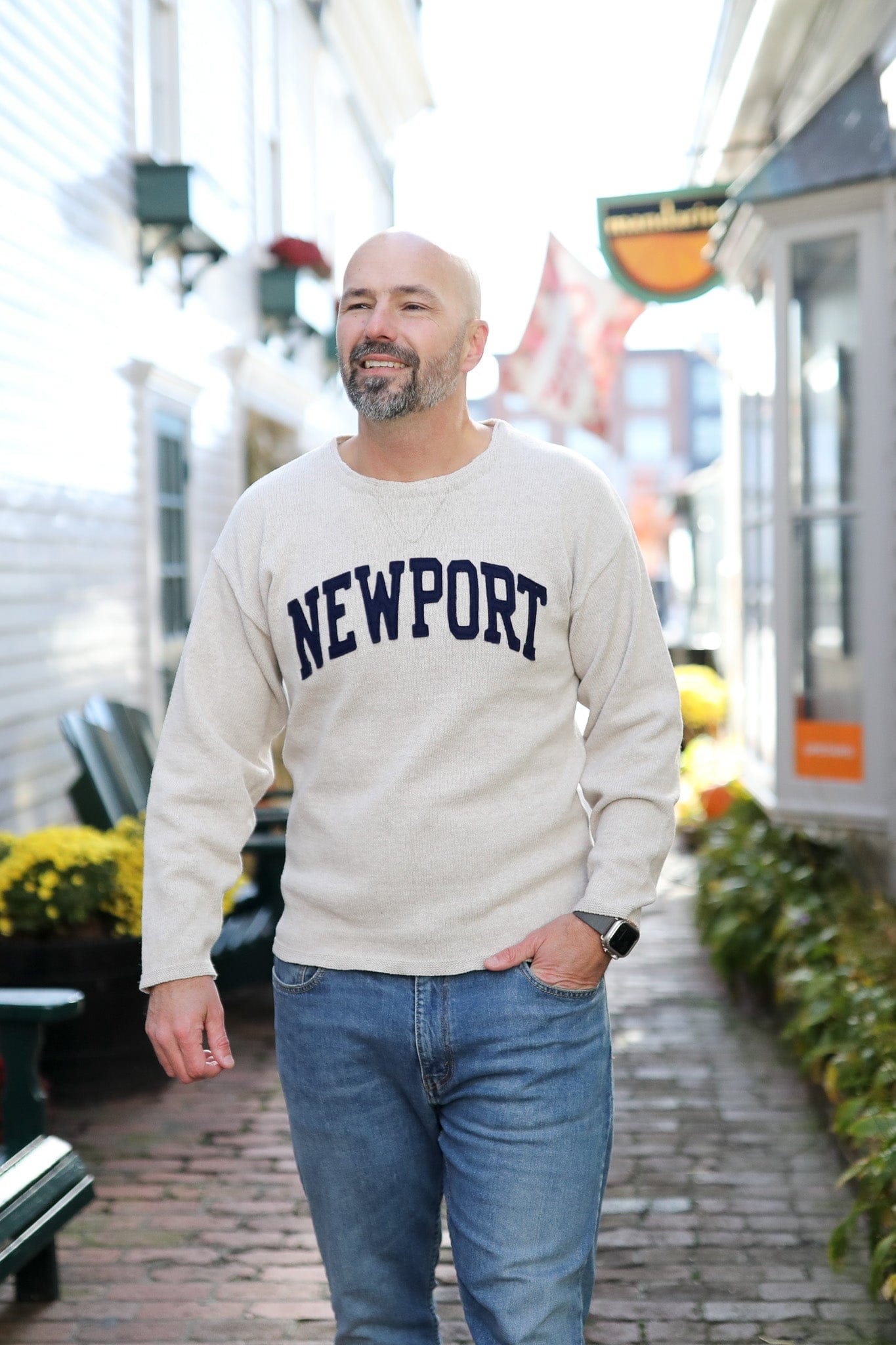 Whalerknits Sweaters Newport Hometown - Knit Sweatshirt Pullover