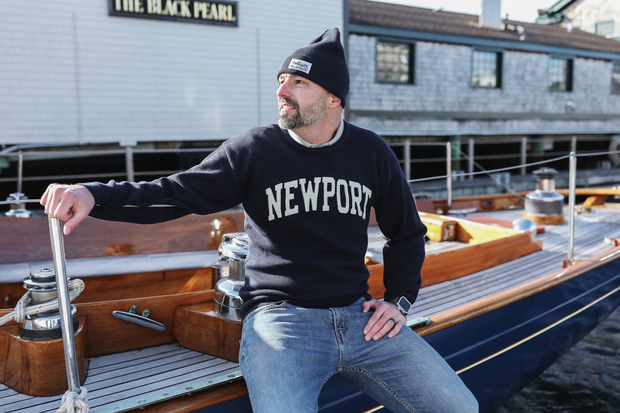 Whalerknits Sweaters Newport Hometown - Knit Sweatshirt Pullover