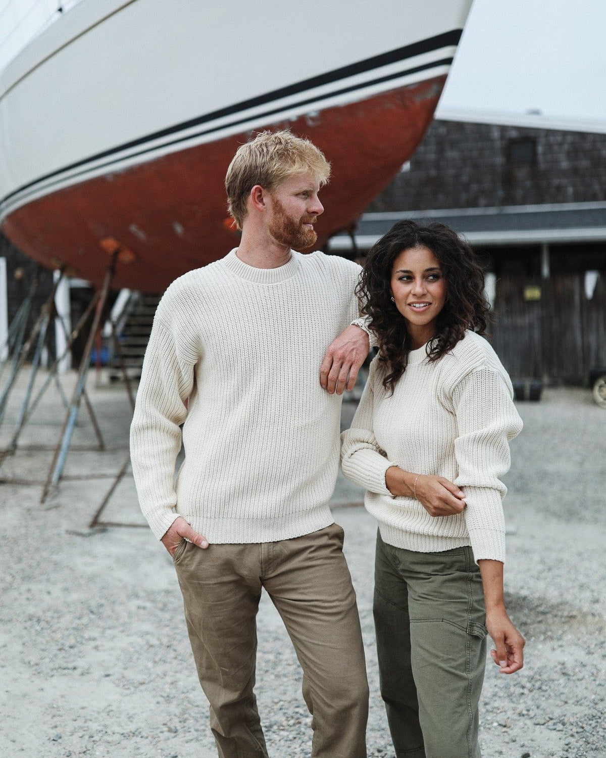 Whalerknits Sweaters Newport Shaker Knit Crewneck Sweater