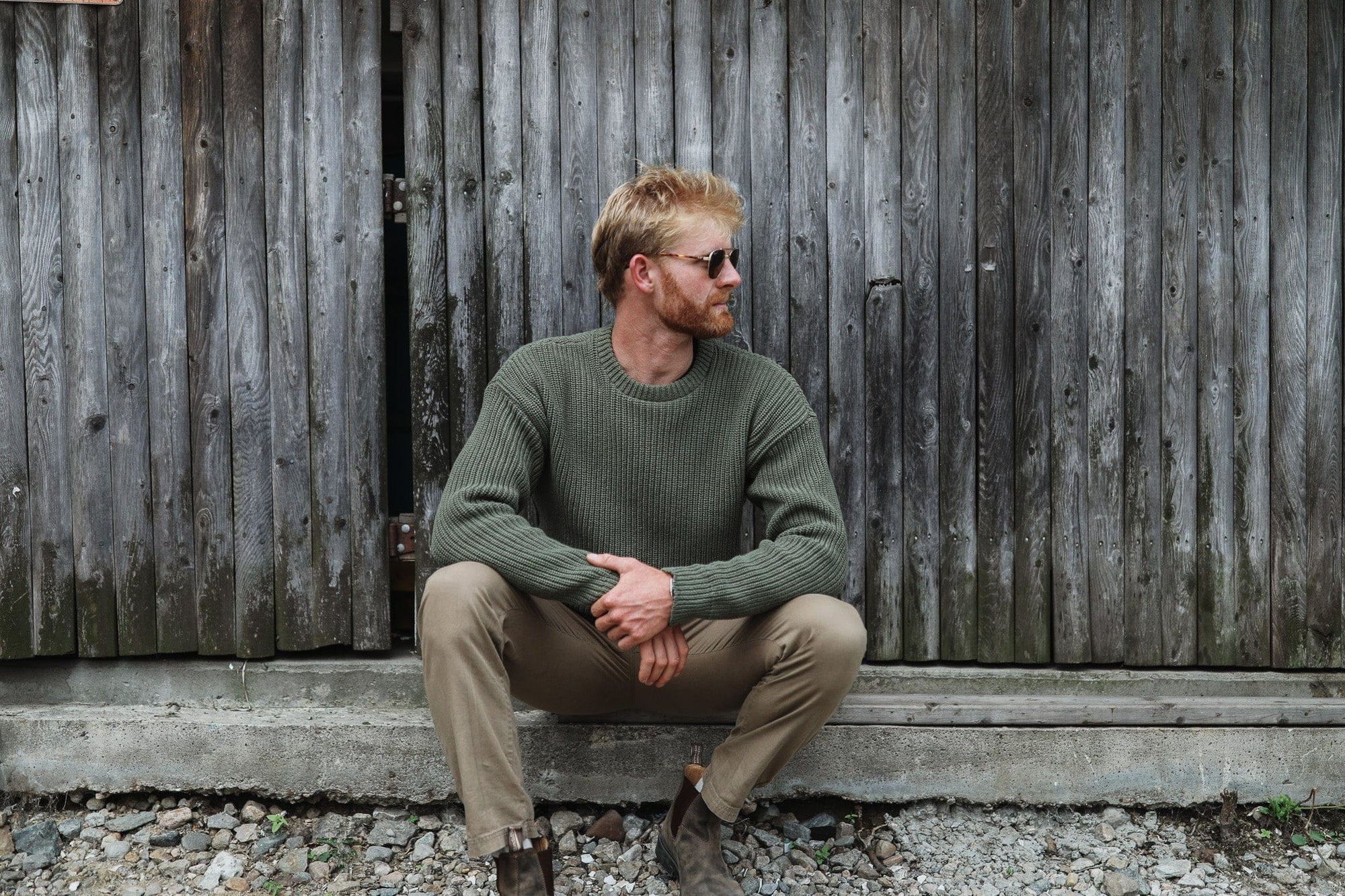 Whalerknits Sweaters Newport Shaker Knit Crewneck Sweater