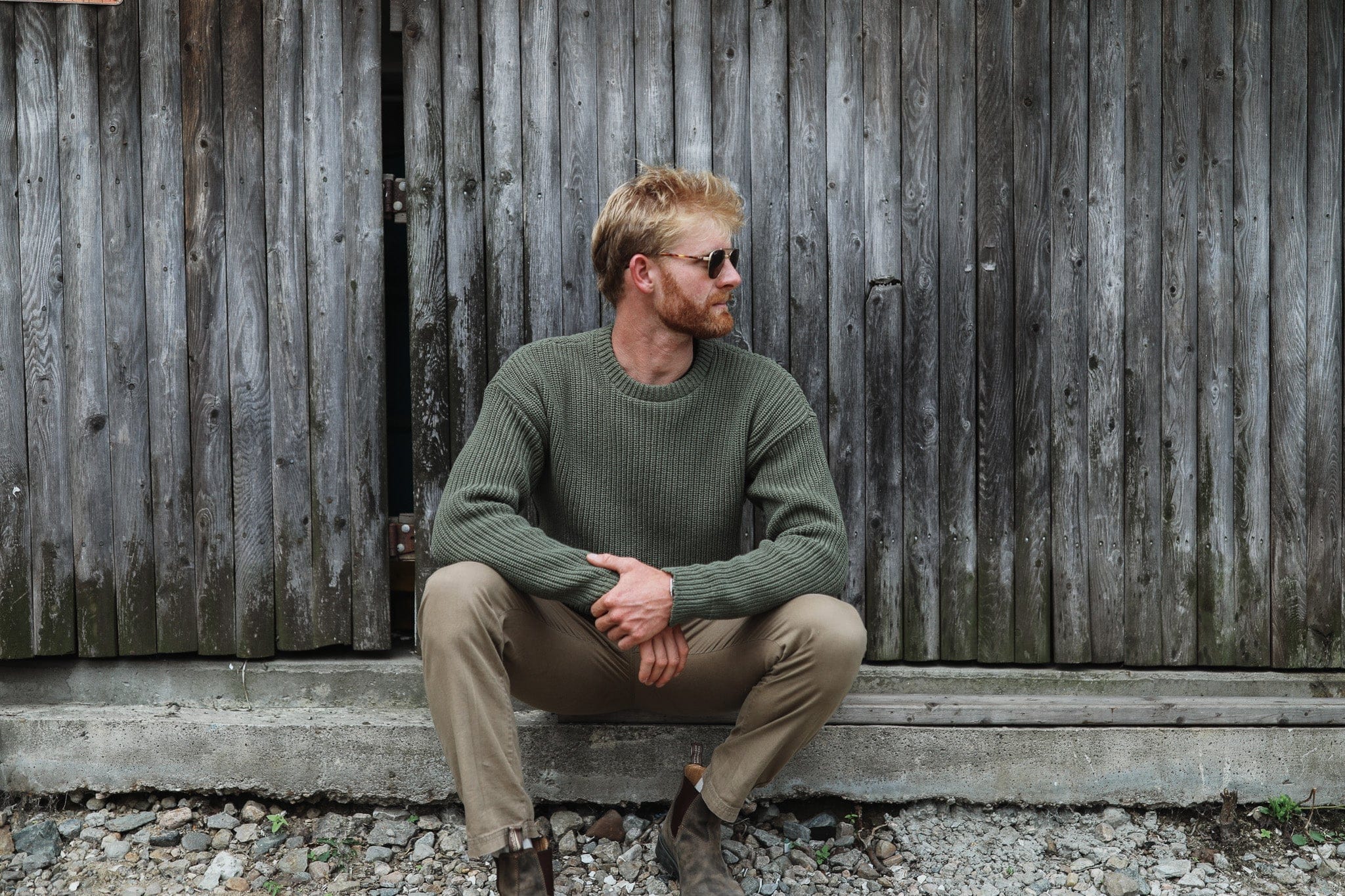 Whalerknits Sweaters Newport Shaker Knit Crewneck Sweater