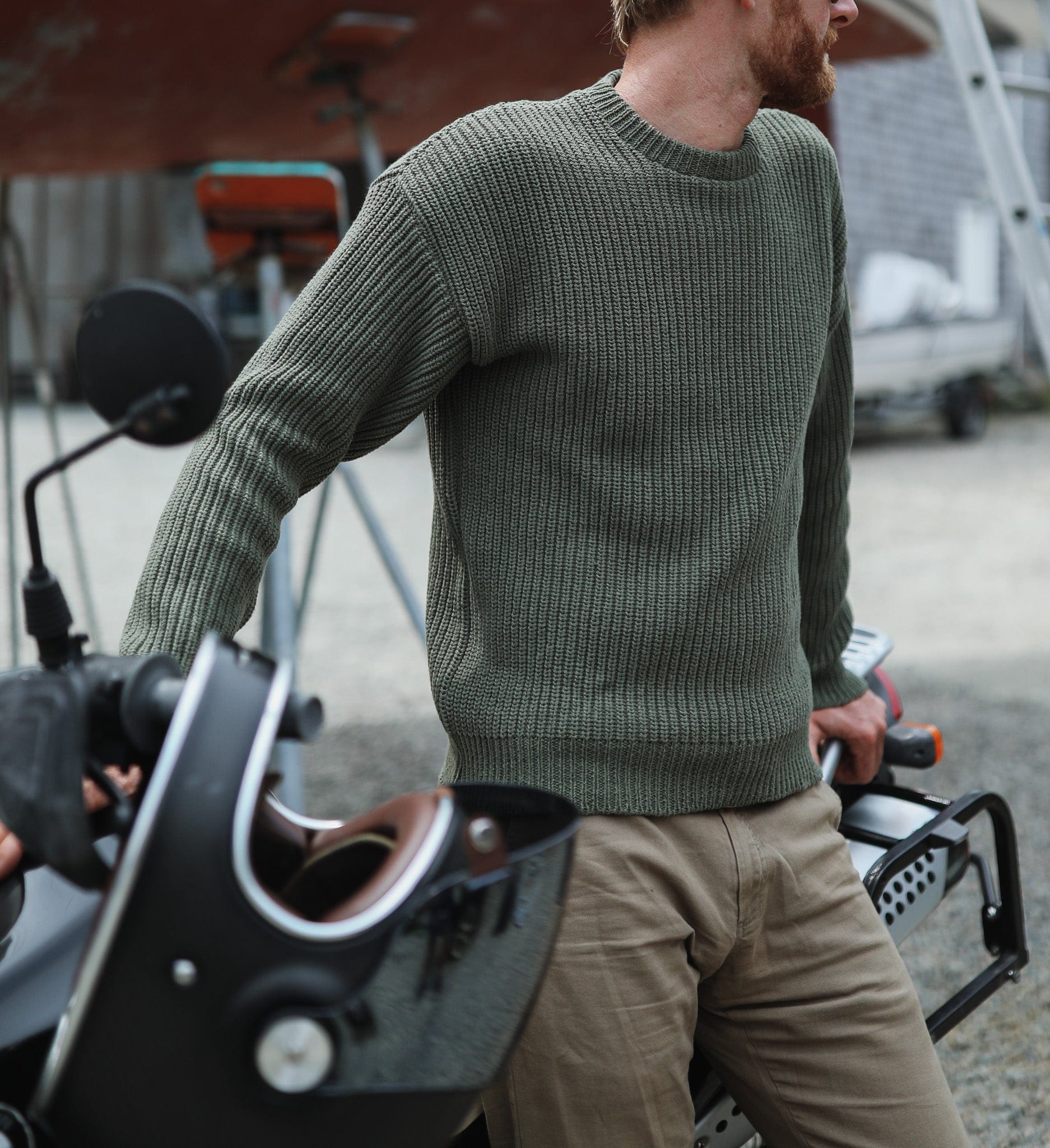 Whalerknits Sweaters Newport Shaker Knit Crewneck Sweater