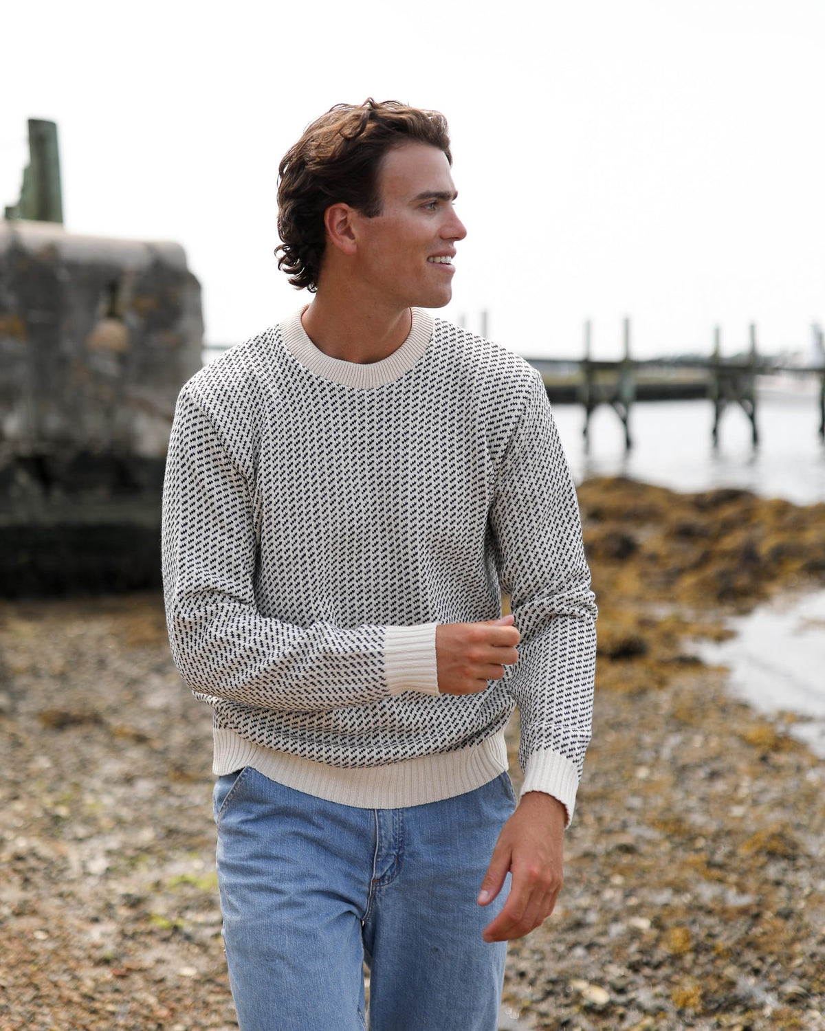 Whalerknits Sweaters Sakonnet Birdseye Crewneck Pullover