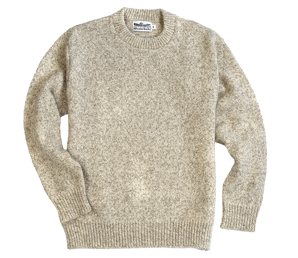 Whalerknits Sweaters XS / Grey Ragg / 85% Wool / 15% Nylon Wellfleet Classic Crewneck Jersey - Wool Blend