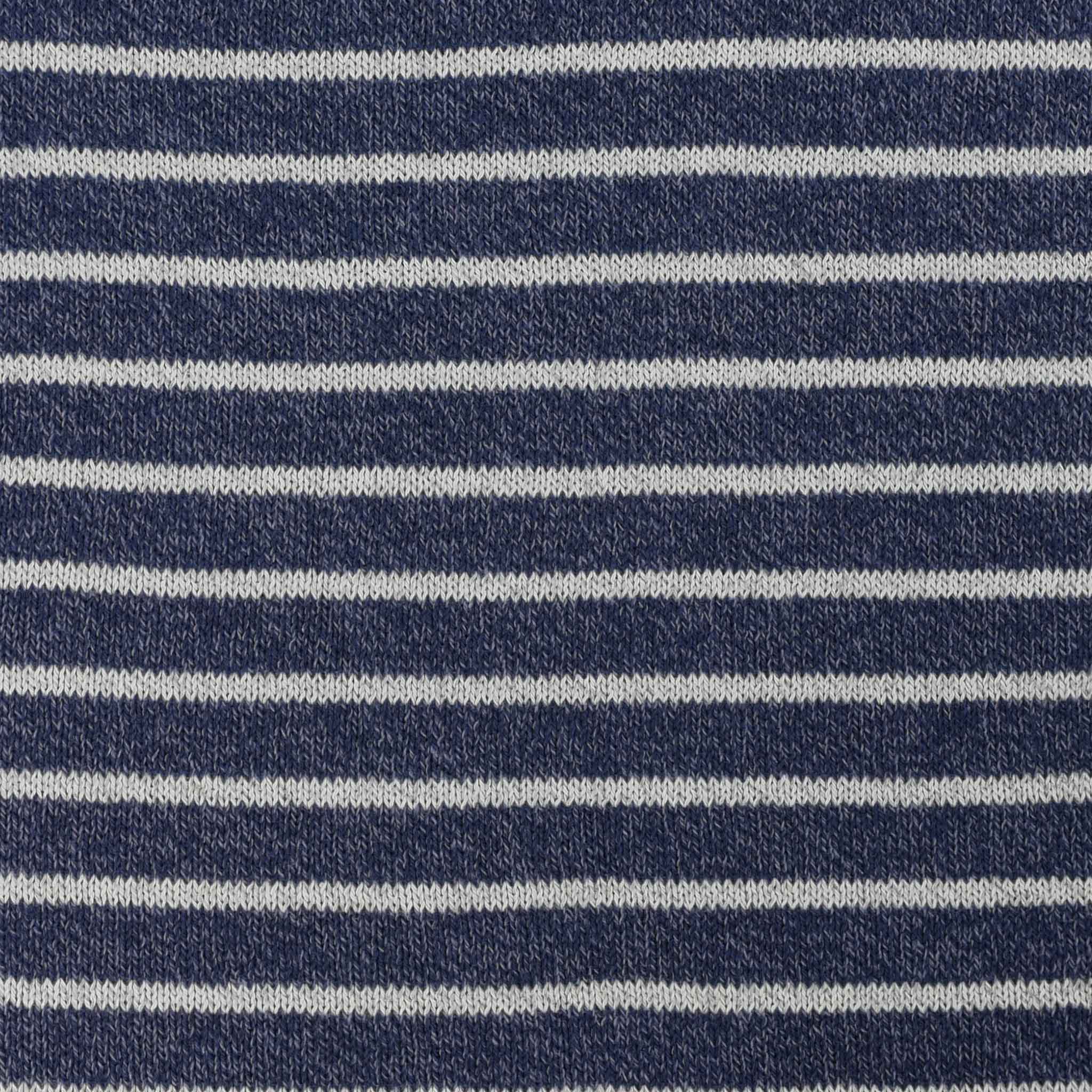 Whalerknits Throws Denim & Grey Mariner Striped Throw - 60" x 40"