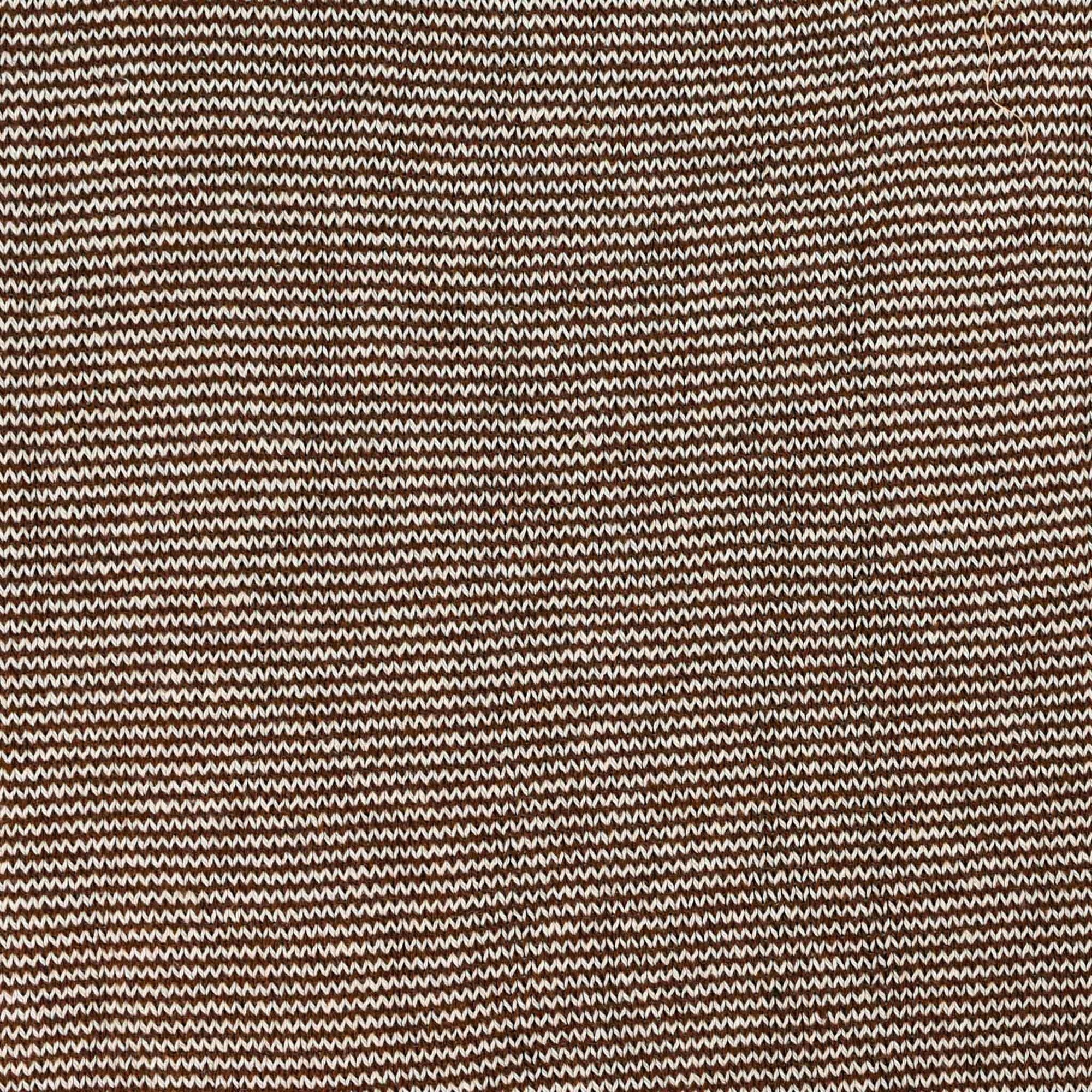 Whalerknits Throws Linen & Chocolate Pilgrim Pinstripe Throw - 60" x 40" #Color_Linen / Chocolate