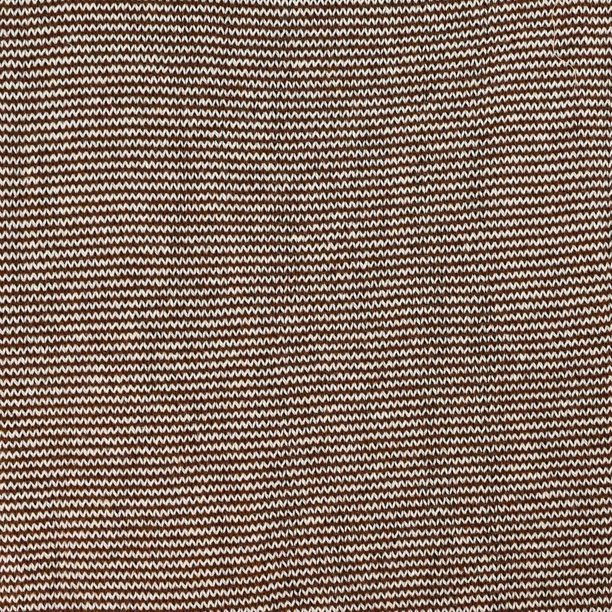 Whalerknits Throws Linen & Chocolate Pilgrim Pinstripe Throw - 60" x 40"