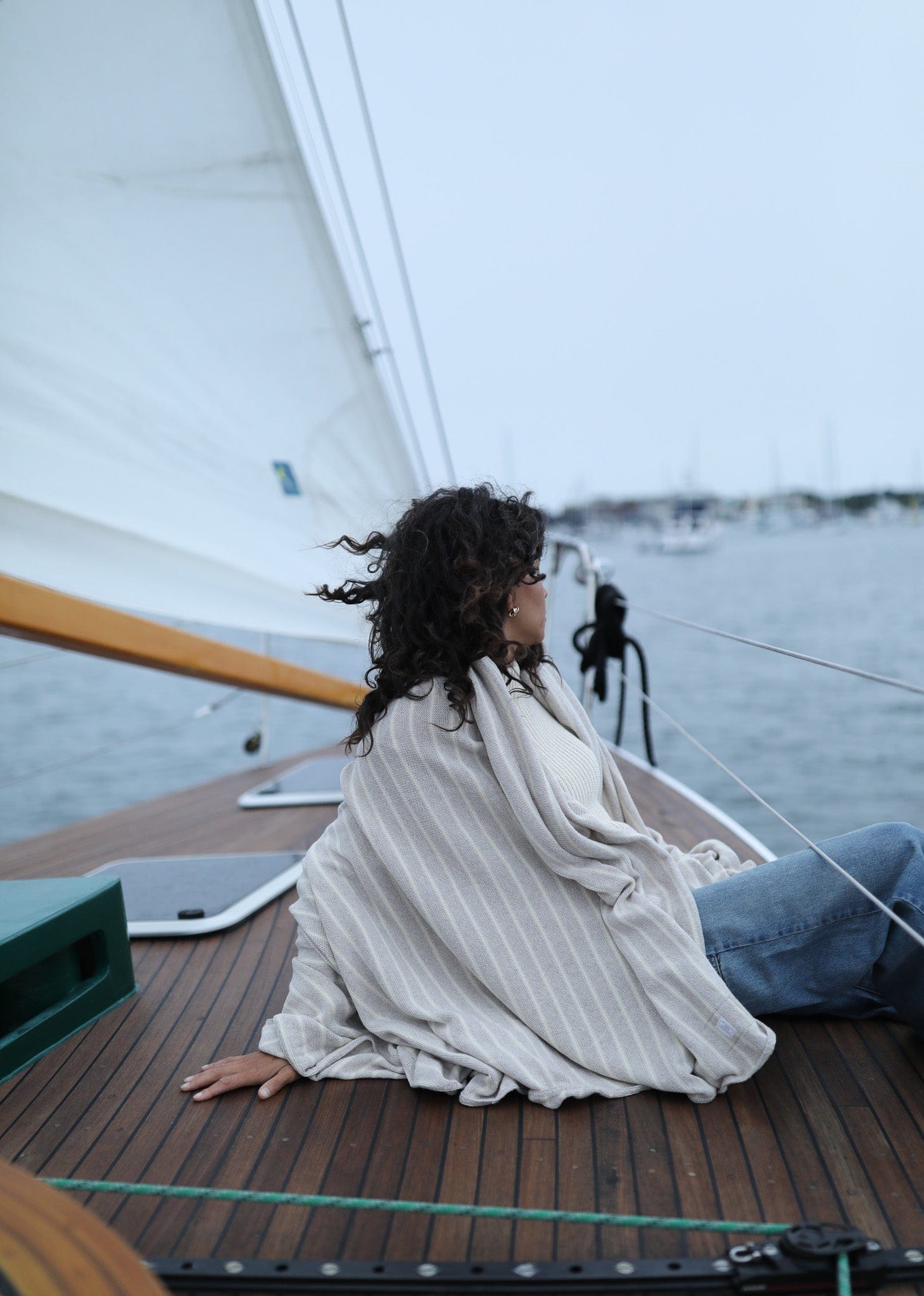 Whalerknits Throws Mariner Striped Throw - 60" x 40"