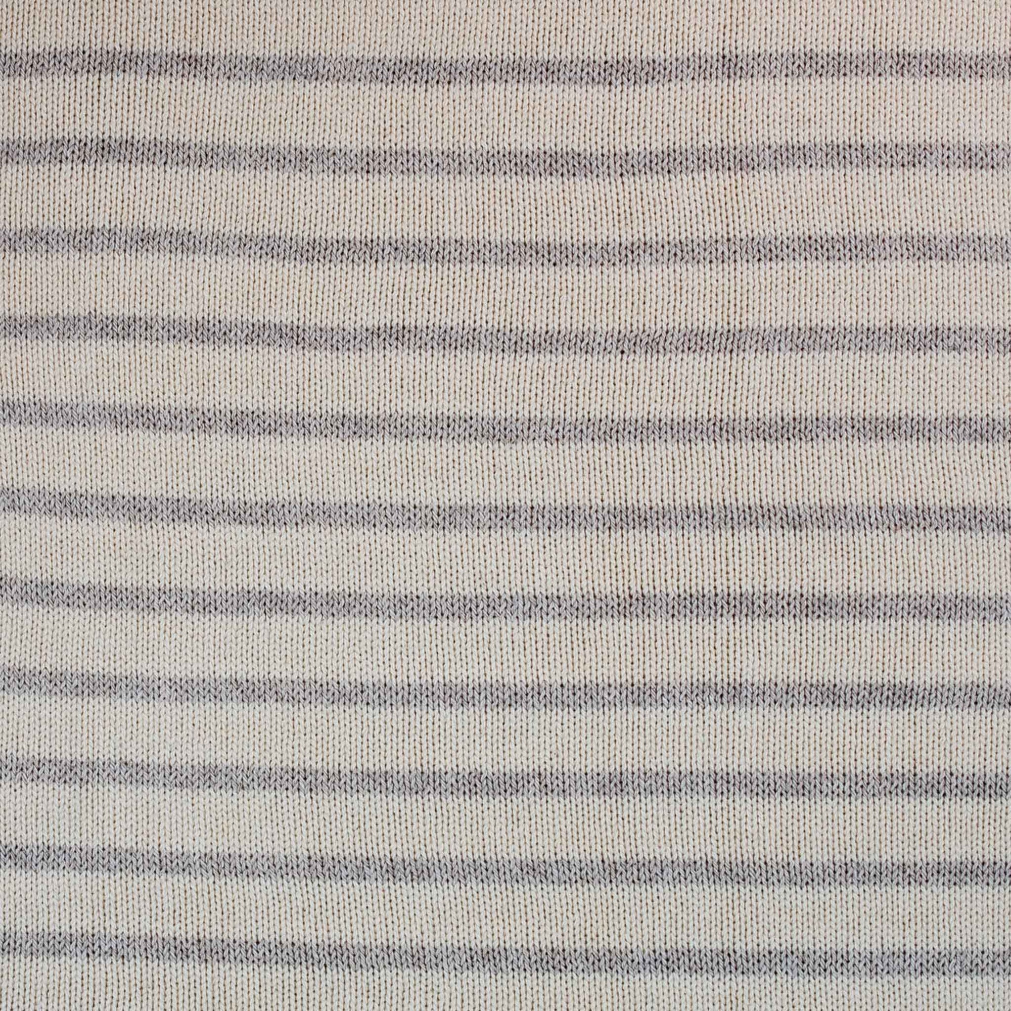 Whalerknits Throws Natural & Linen Mariner Striped Throw - 60" x 40" #Color_Natural / Linen