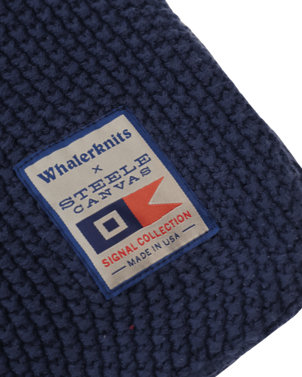 Whalerknits Throws Navy Whalerknits × Steele Canvas Signal Throw