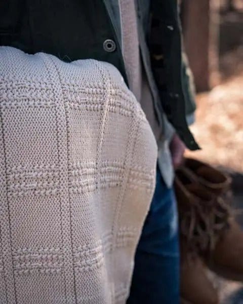 Whalerknits Blanket (60x80) Great American Blanket - Box Pattern Stitch - Blanket