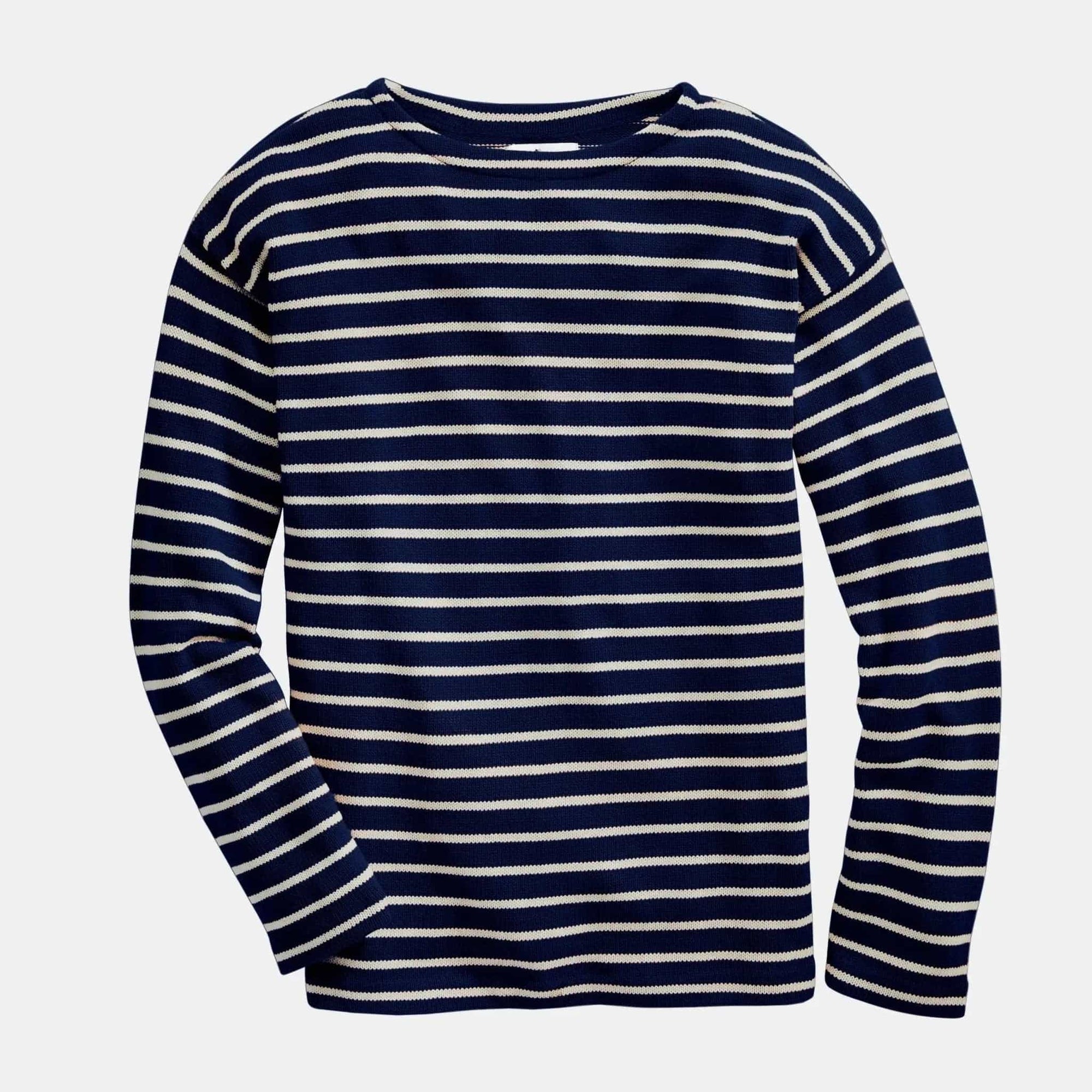 Whalerknits Shirts & Tops Nantucket Classic Boatneck Sweater #Color_Navy / Natural