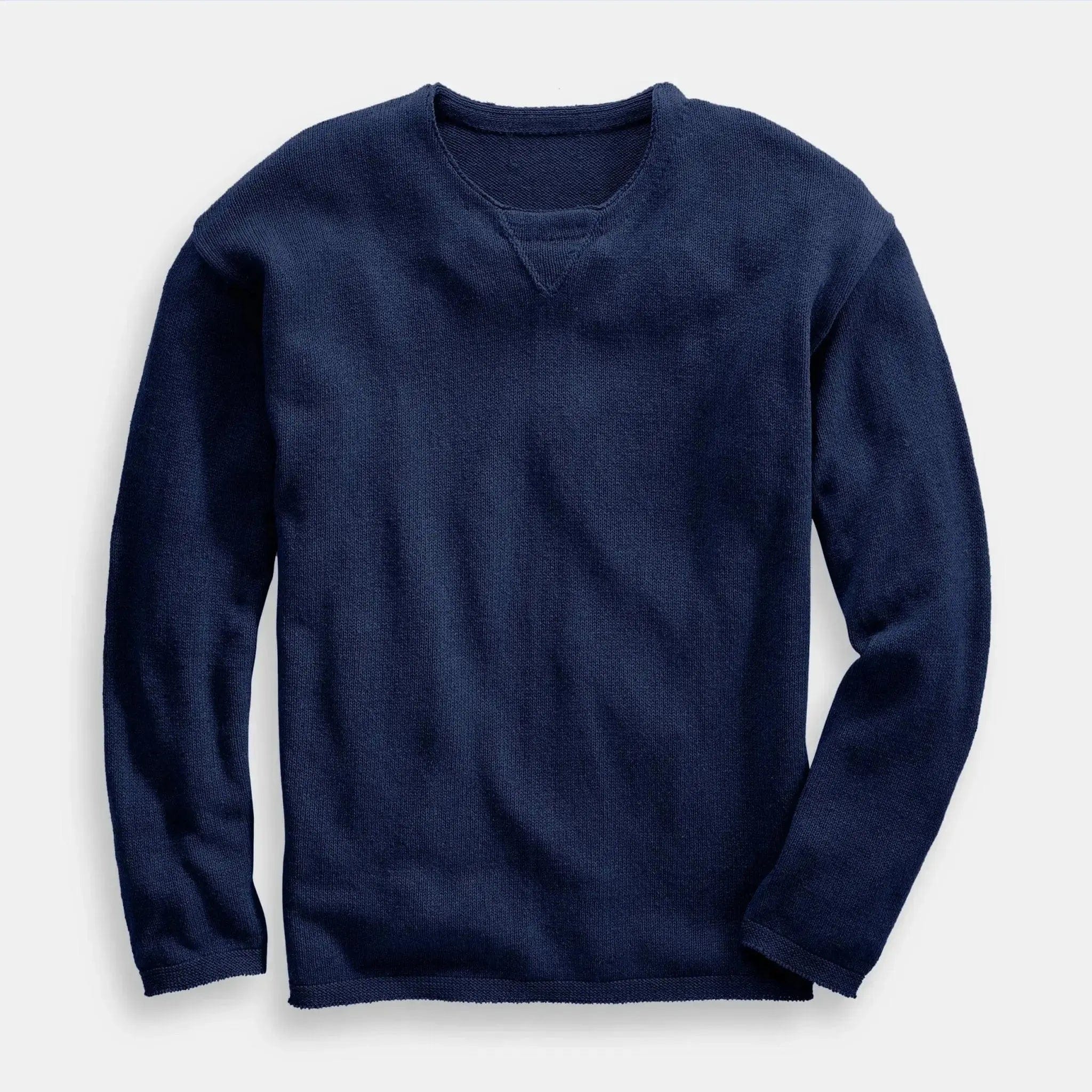 Whalerknits Shirts & Tops XS / Navy Chatham Jersey Sweatshirt Pullover