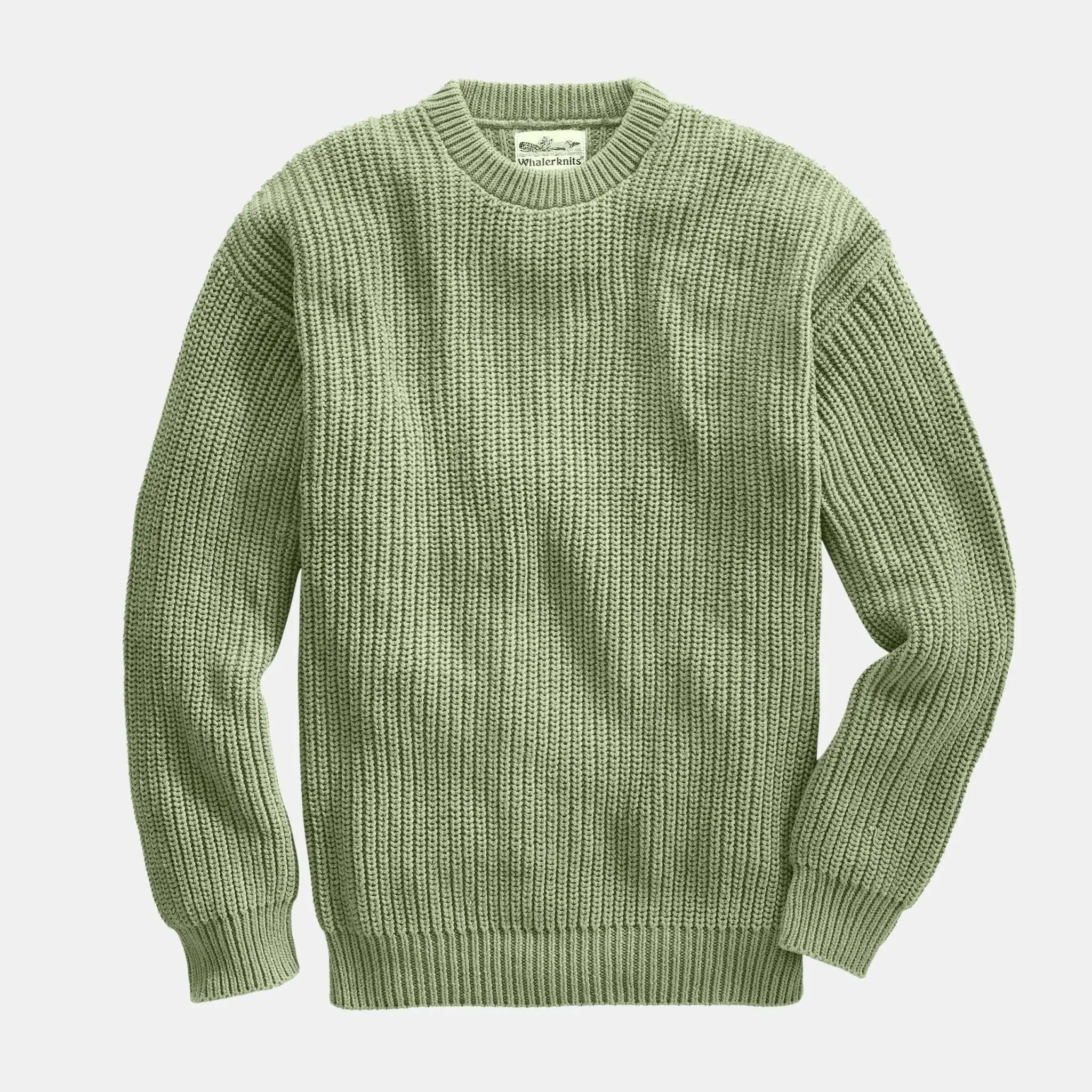 Whalerknits Sweaters XS / Seafoam Newport Shaker Knit Crewneck Sweater