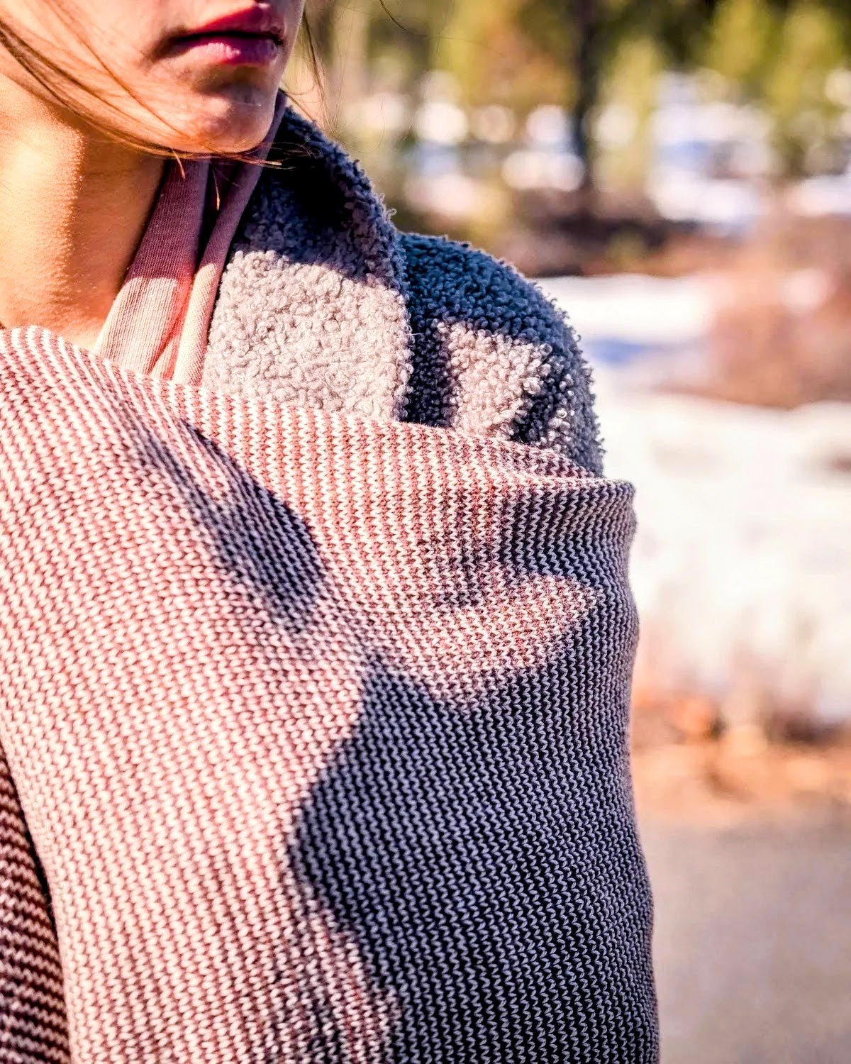 Pilgrim Pinstripe Blanket - Whalerknits - USA made Knit Products