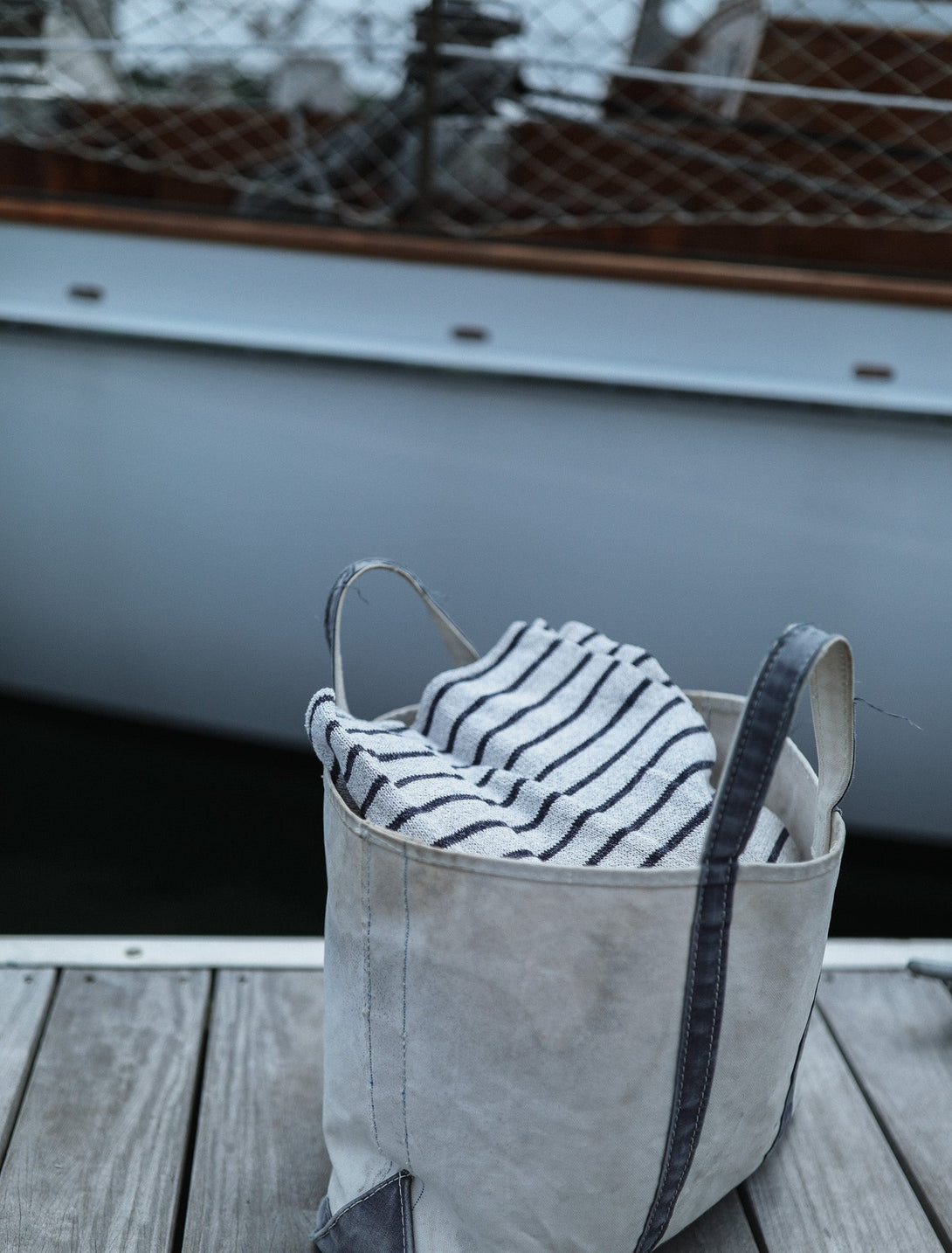 Mariner Striped Throw - 60" x 40" - Whalerknits - New England Knitwear | American Made Knit Apparel & Blankets
