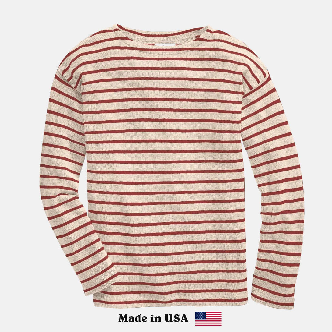 Nantucket Classic Boatneck Sweater - Whalerknits - New England Knitwear | American Made Knit Apparel & Blankets