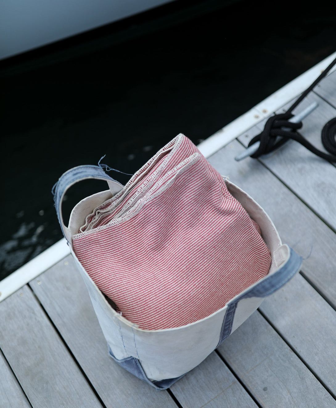 Pilgrim Pinstripe Throw - 60" x 40" - Whalerknits - New England Knitwear | American Made Knit Apparel & Blankets