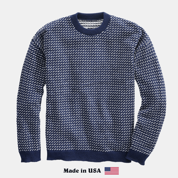 Sakonnet Birdseye Crewneck Pullover - Whalerknits - USA made Knit Products