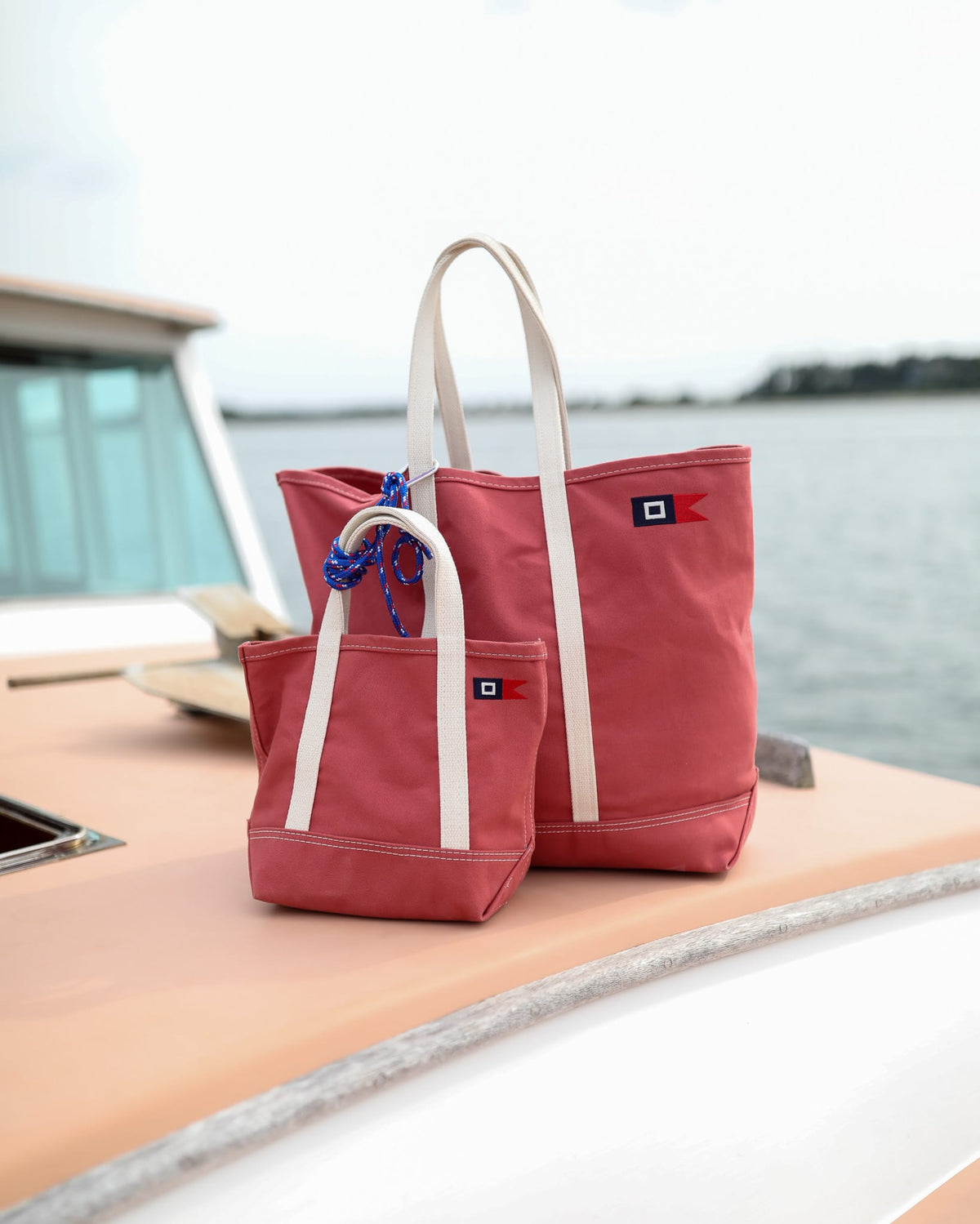 Steele Canvas Tote Bags Nantucket Red Whalerknits × Steele Canvas Signal Mini Tote