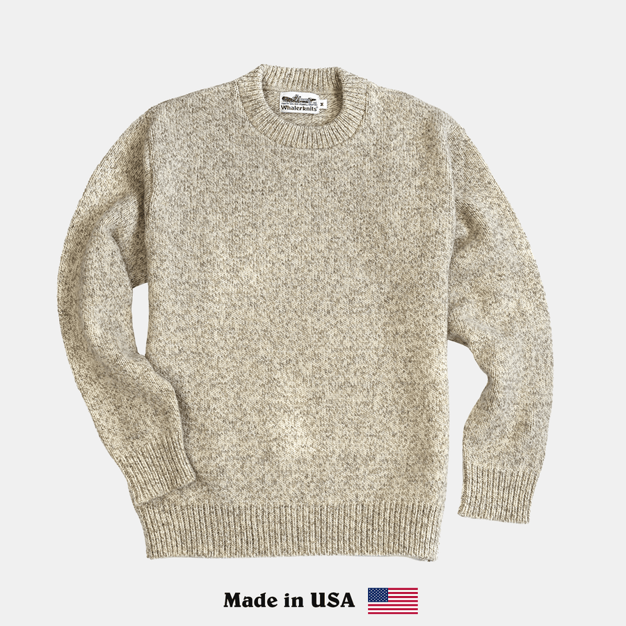 Wellfleet Classic Crewneck Jersey - Wool Blend - Whalerknits - USA made Knit Products