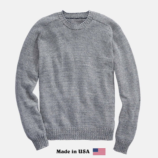 Westport Crewneck Saddle Shoulder Pullover - Whalerknits - New England Knitwear | American Made Knit Apparel & Blankets