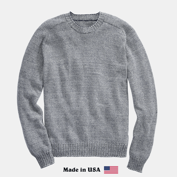 Westport Crewneck Saddle Shoulder Pullover - Whalerknits - USA made Knit Products