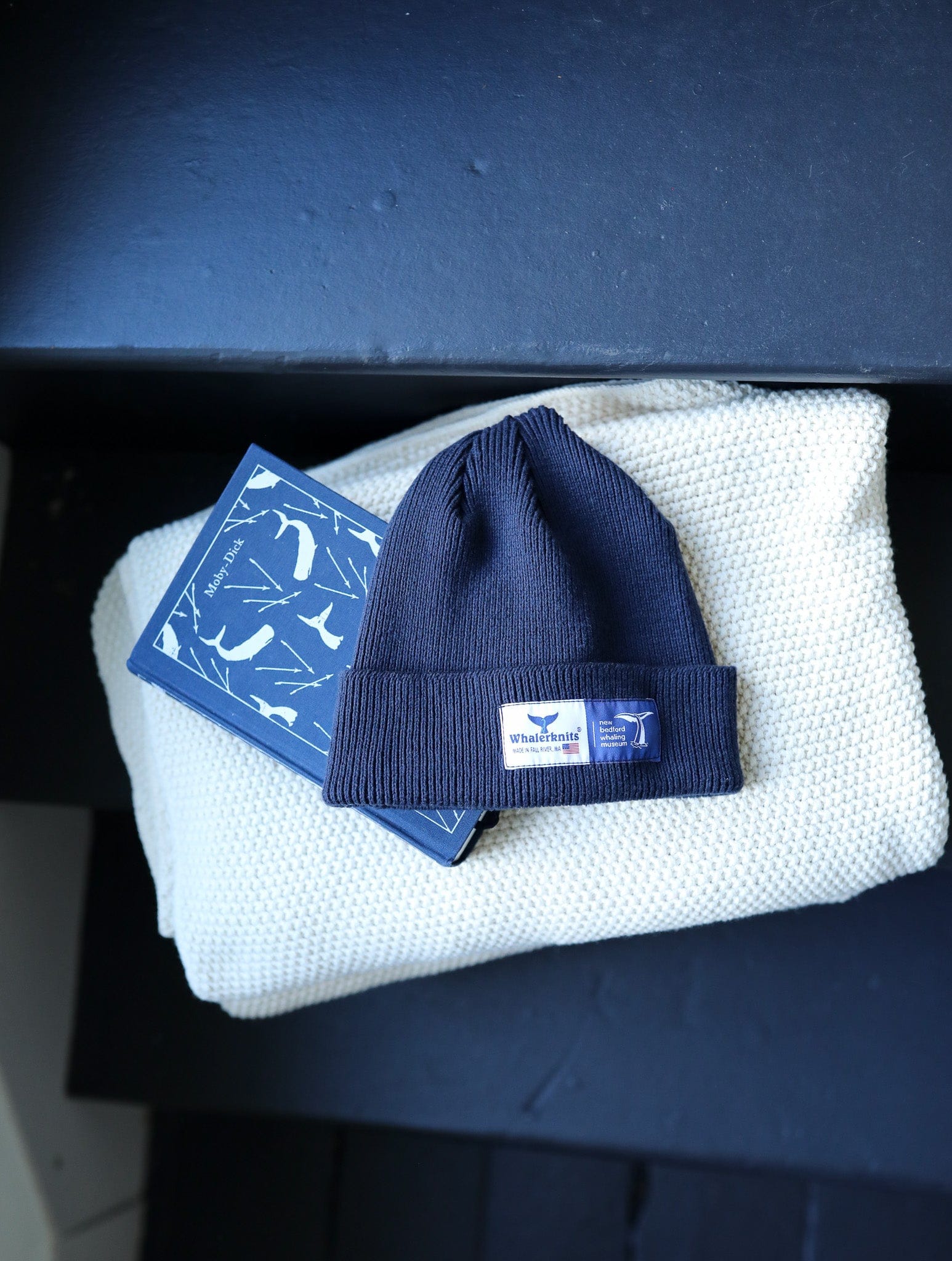 Whalerknits Beanies One Size / Navy New Bedford Whaling Museum Ltd. Collection Docksider Beanie