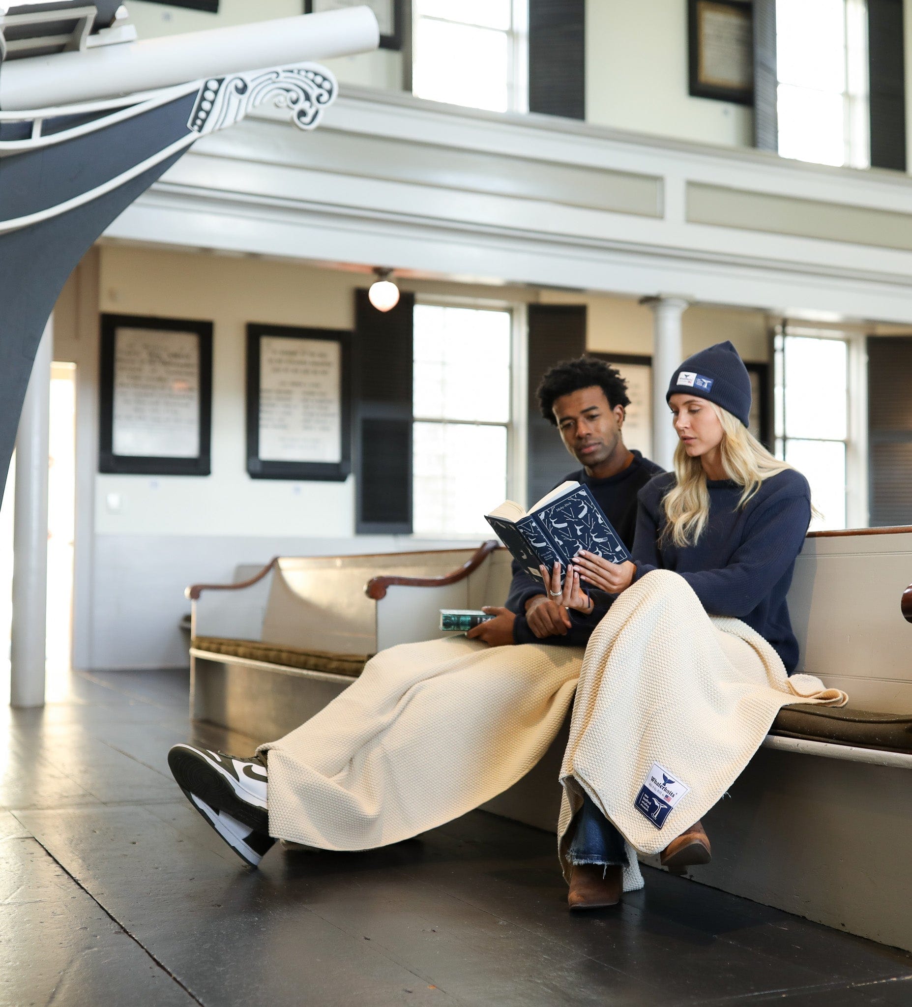 Whalerknits Beanies One Size / Navy New Bedford Whaling Museum Ltd. Collection Docksider Beanie