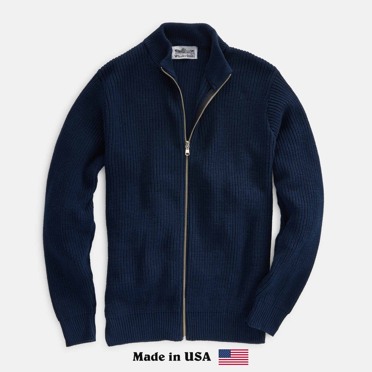 Cuttyhunk Full-Zip Cardigan - Cotton | Whalerknits