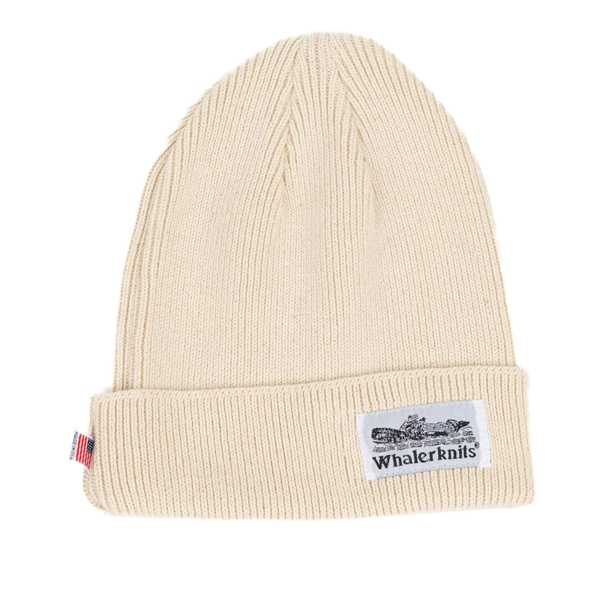 Whalerknits Hats One Size / Natural Docksider - 100% Cotton Beanie - Made in USA #Color_Natural