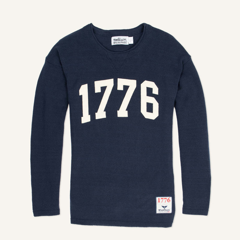 Whalerknits - New England Knitwear | American Made Knit Apparel & Blankets Sweaters 1776 HOMETOWN Sweater - Limited Collection #Color_Navy