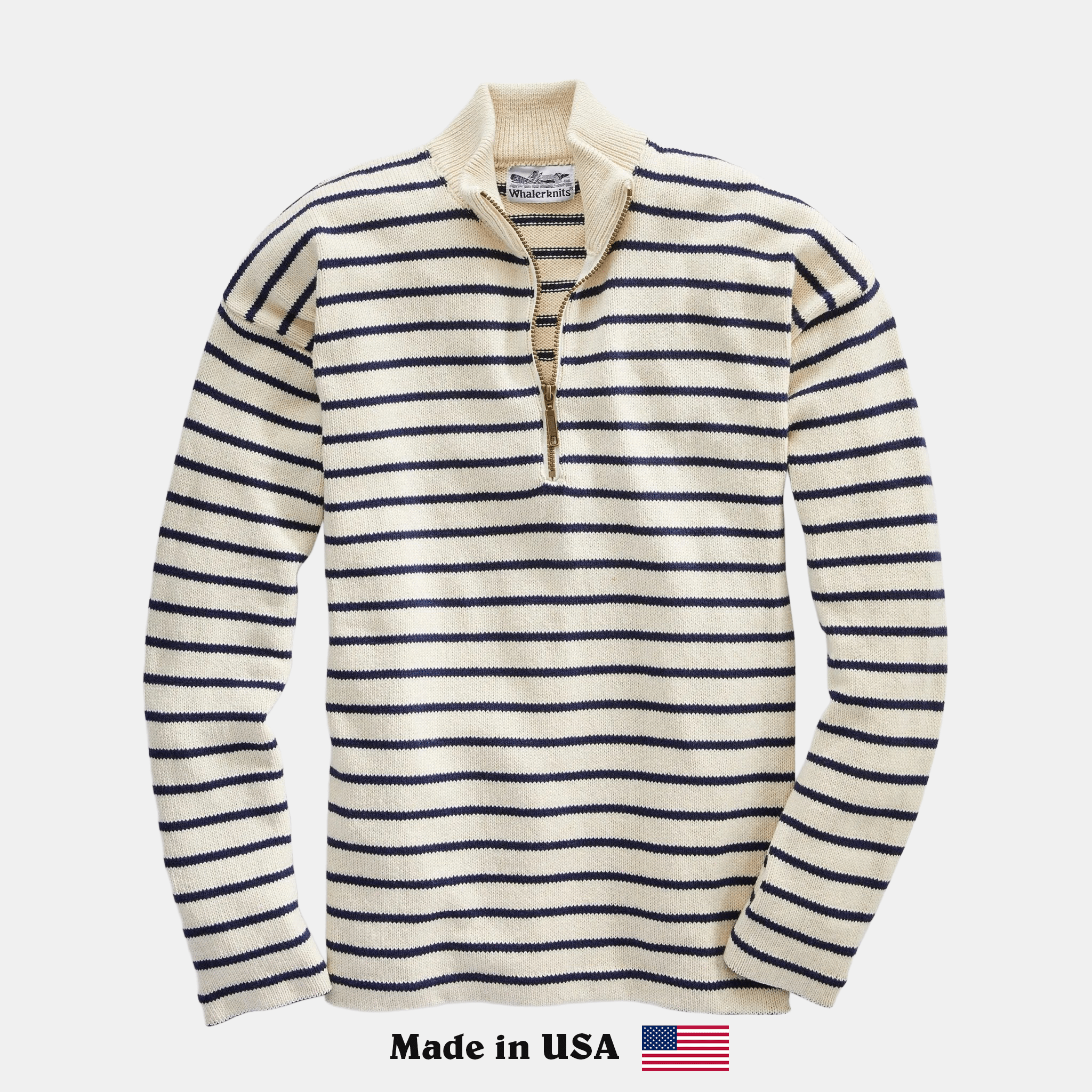 Whalerknits Shirts & Tops Nantucket Classic 1/4 Zip Sweater