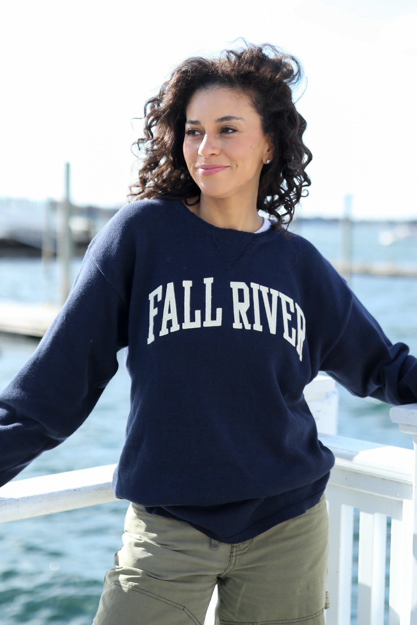 Whalerknits Sweaters Fall River Hometown - Knit Sweatshirt Pullover