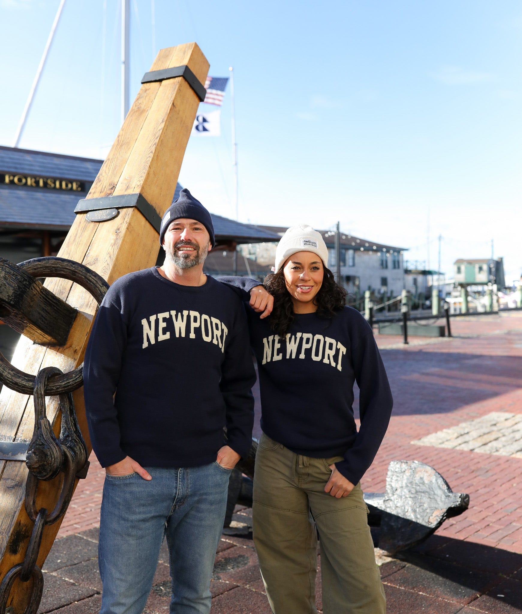 Whalerknits Sweaters Newport Hometown - Knit Sweatshirt Pullover