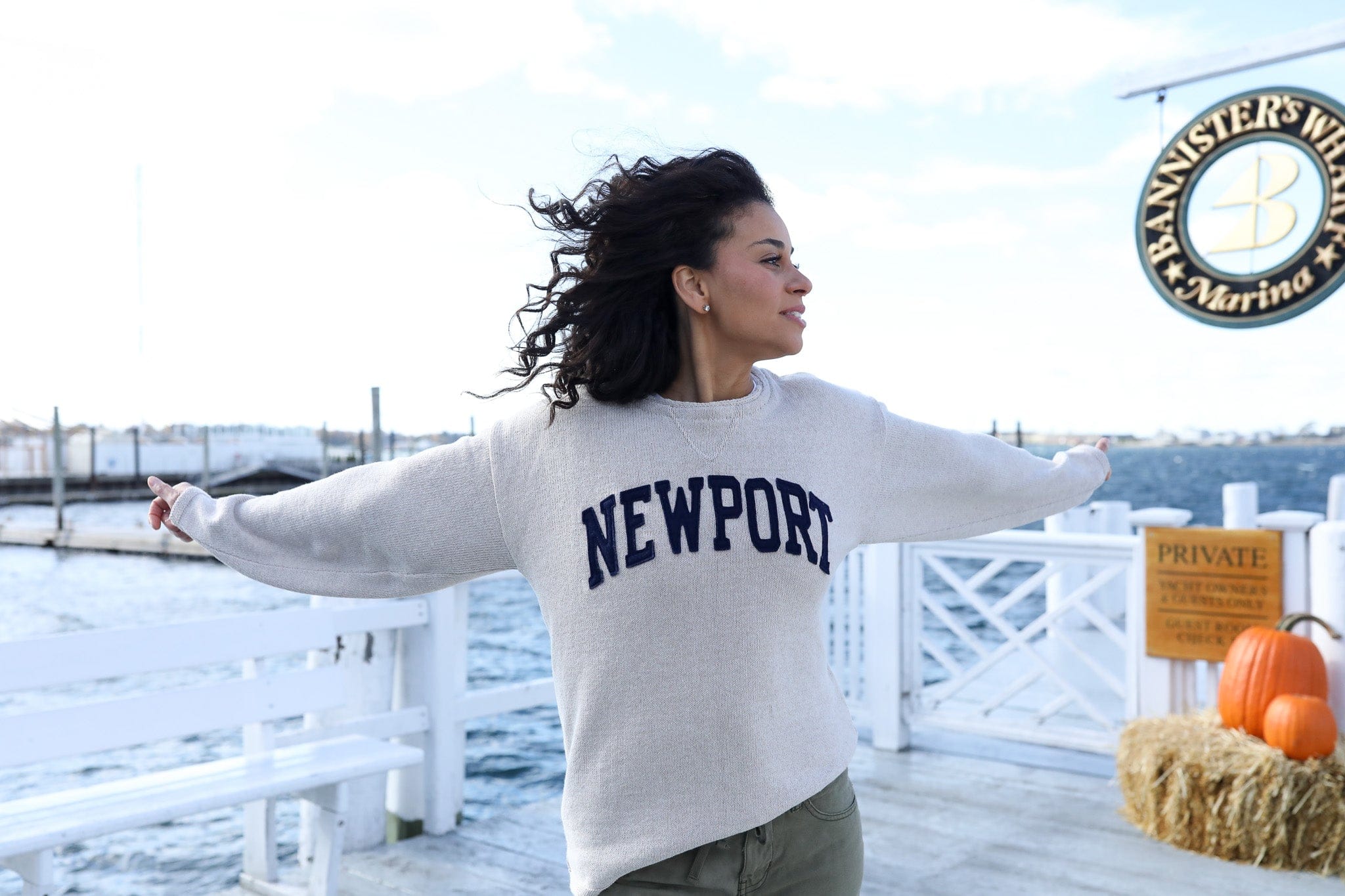 Whalerknits Sweaters Newport Hometown - Knit Sweatshirt Pullover