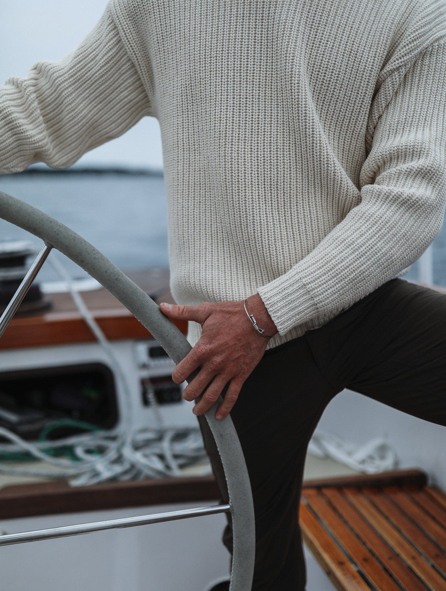 Newport Shaker Knit Cotton Crewneck Sweater | Made in USA